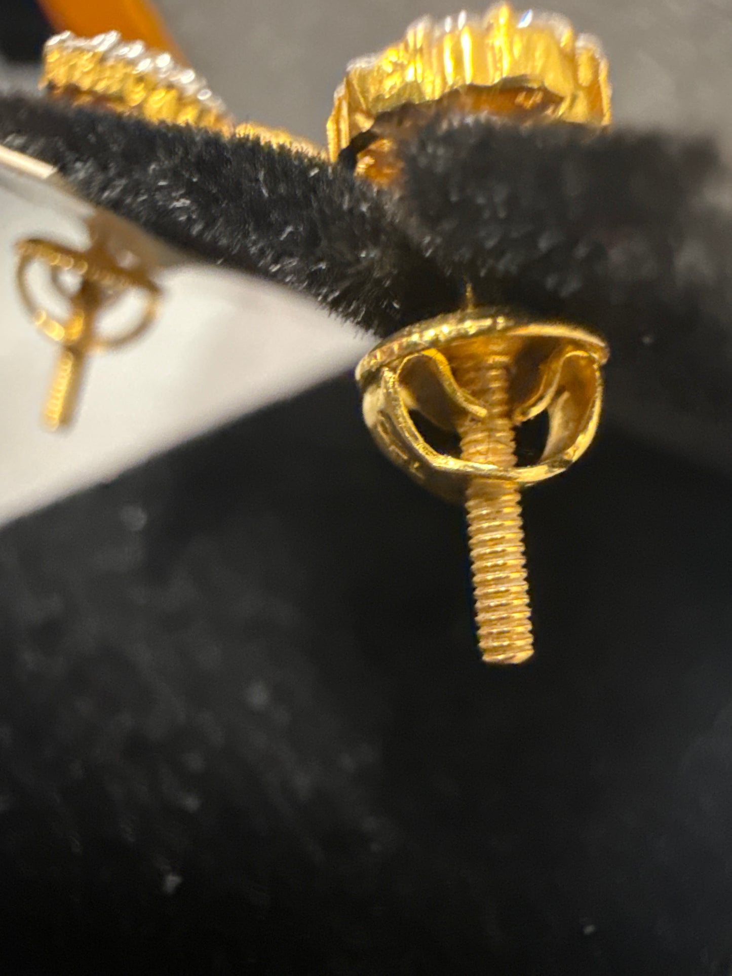 Gold earrings