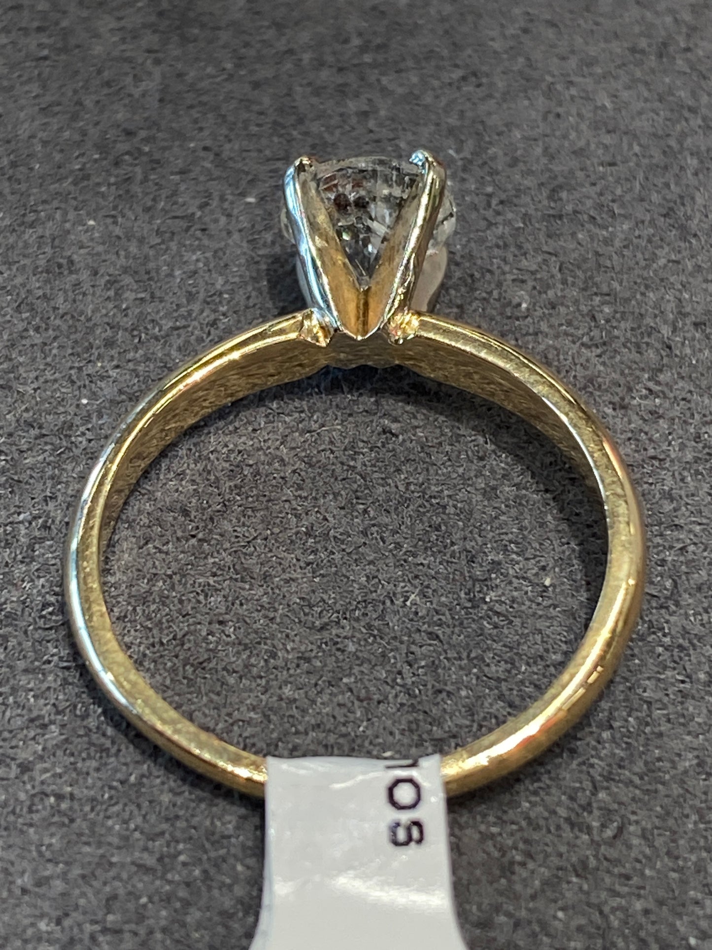 14k Yellow Gold Diamond Engagement Ring