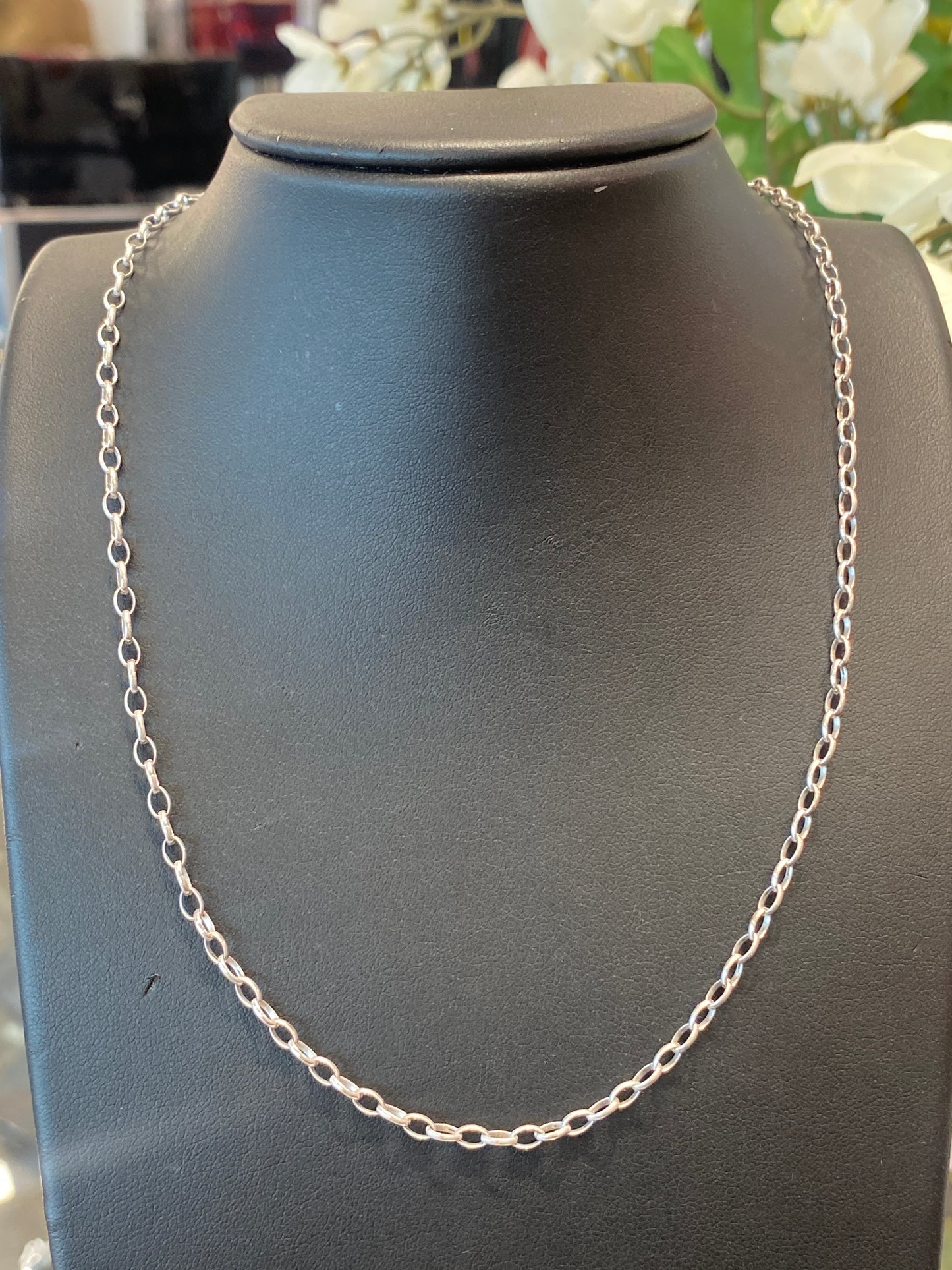 10k White Gold Link Chain