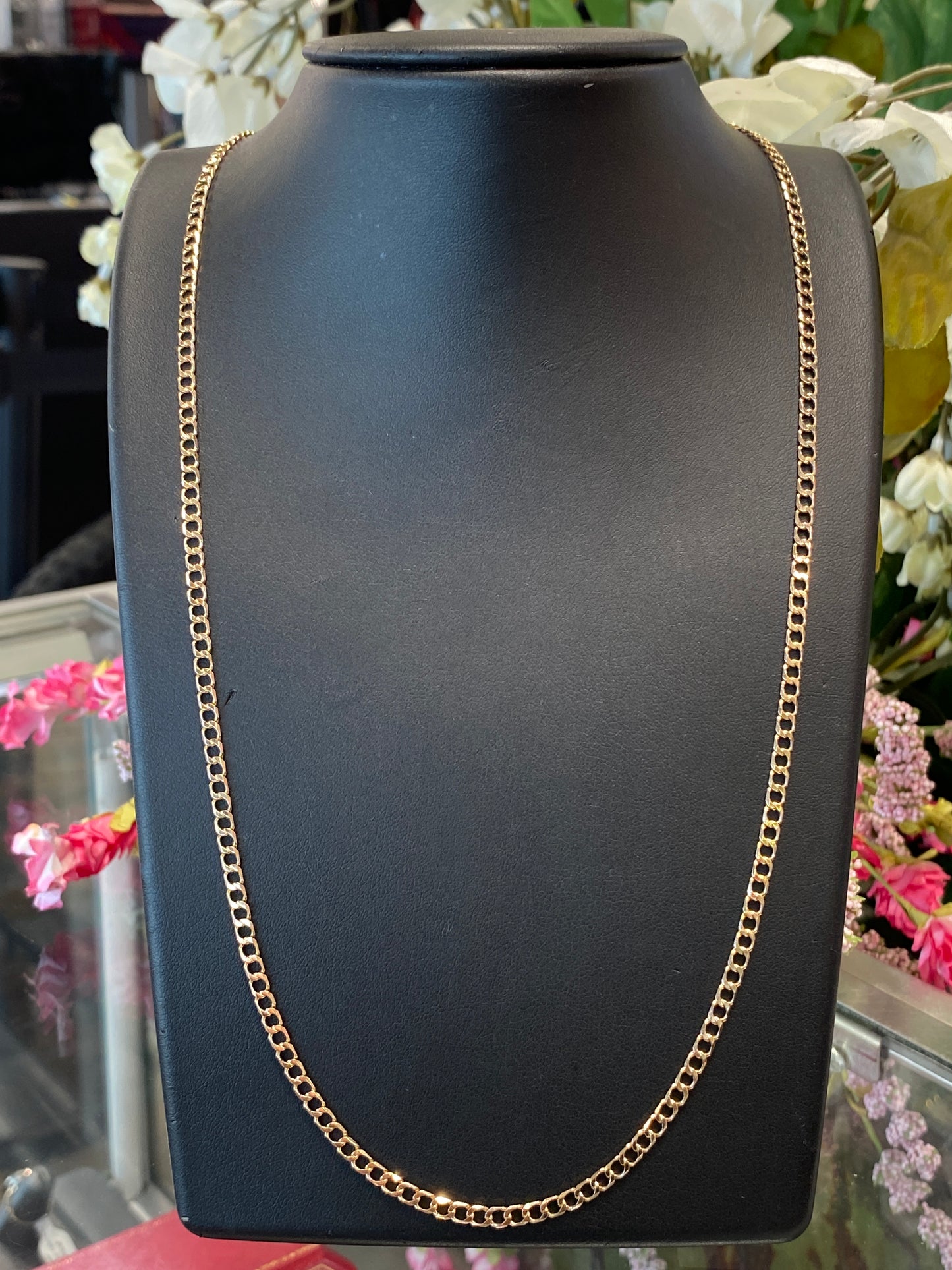 14k Yellow Gold Curb Link Chain