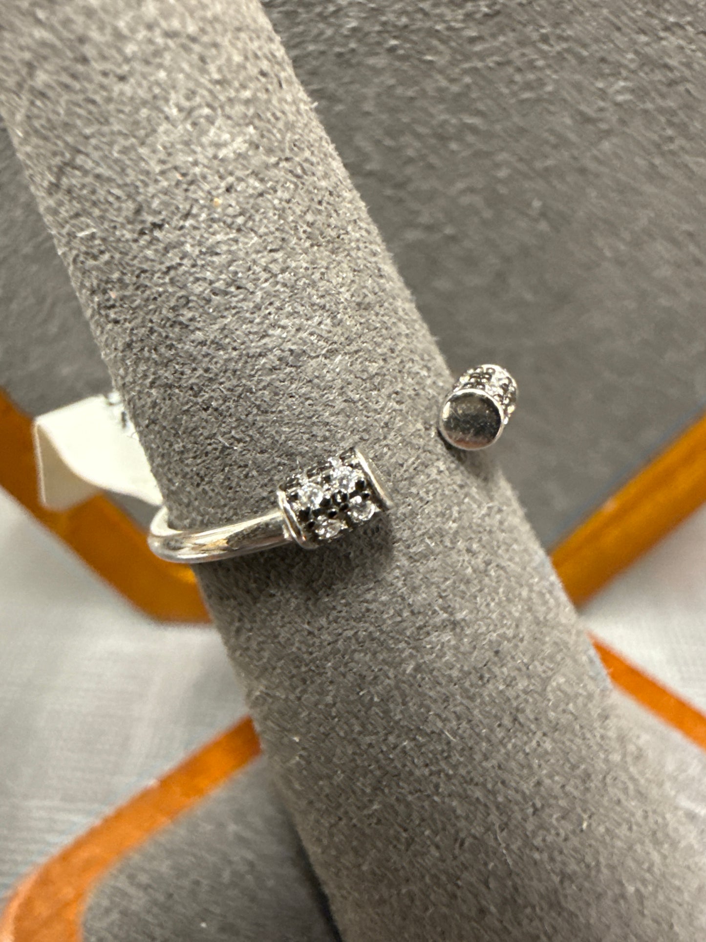 Silver cuff ring