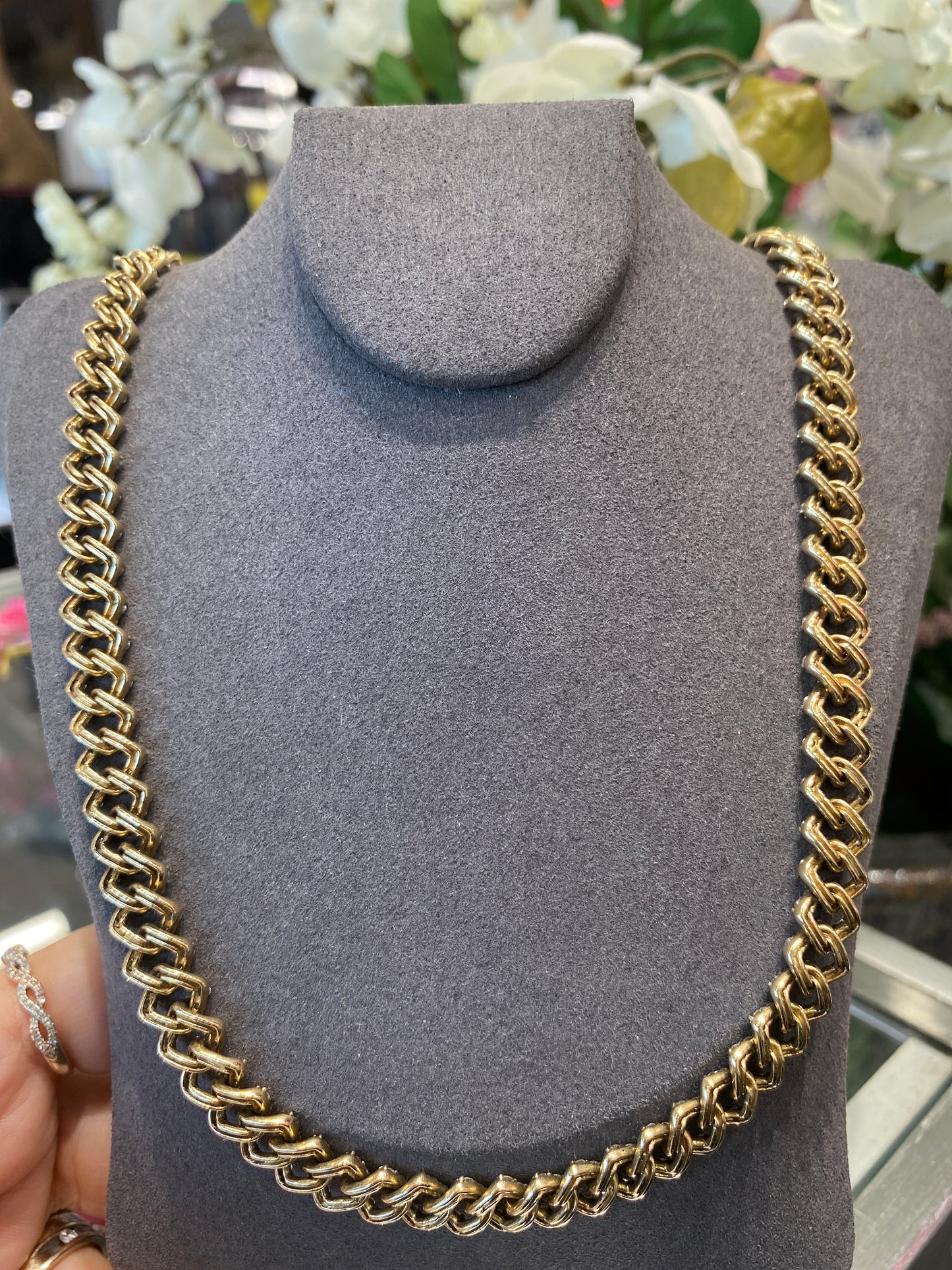 10k Yellow Gold Diamond Chain
