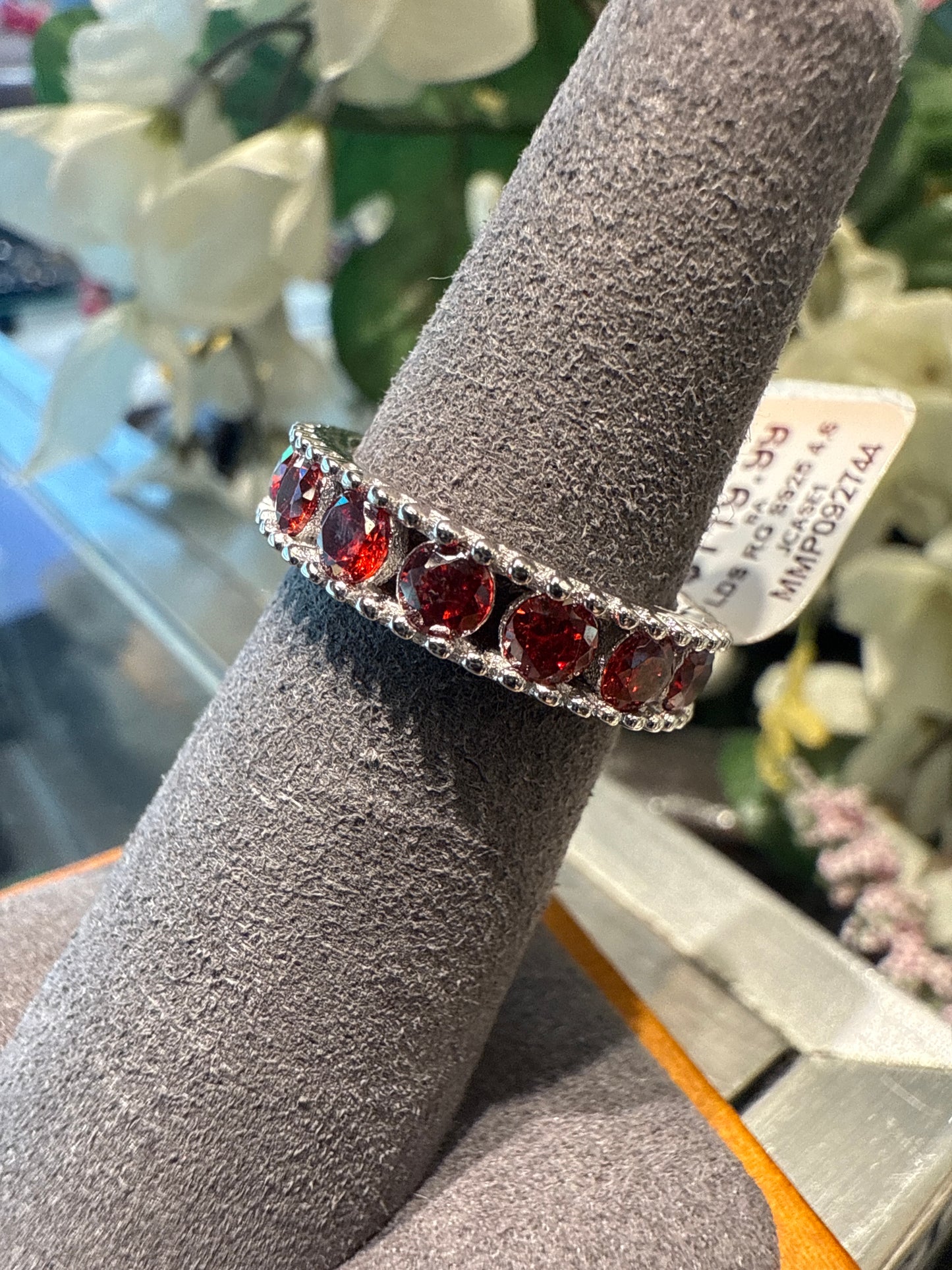 Silver eternity ring