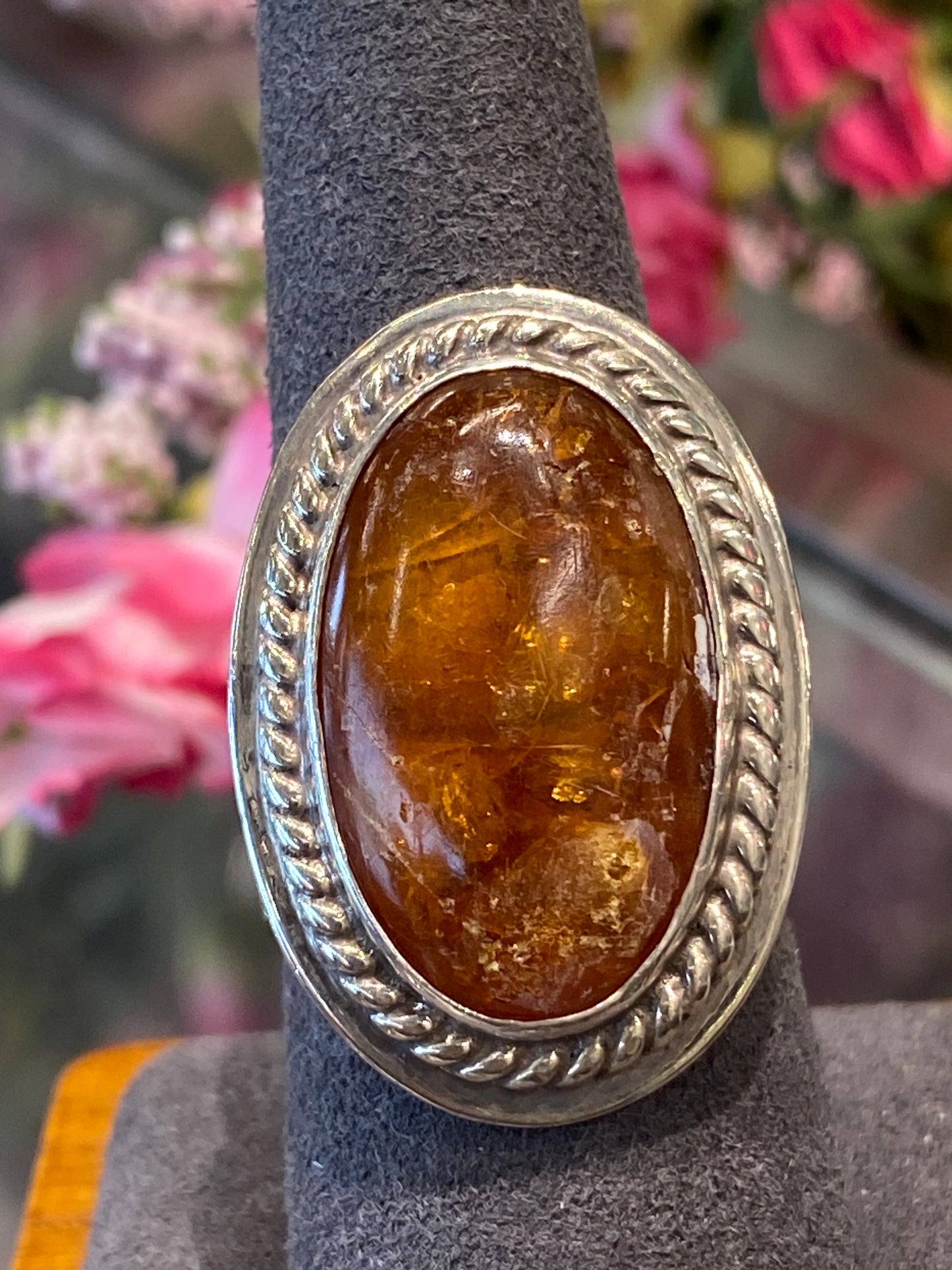 Silver Ring With Colored Stone