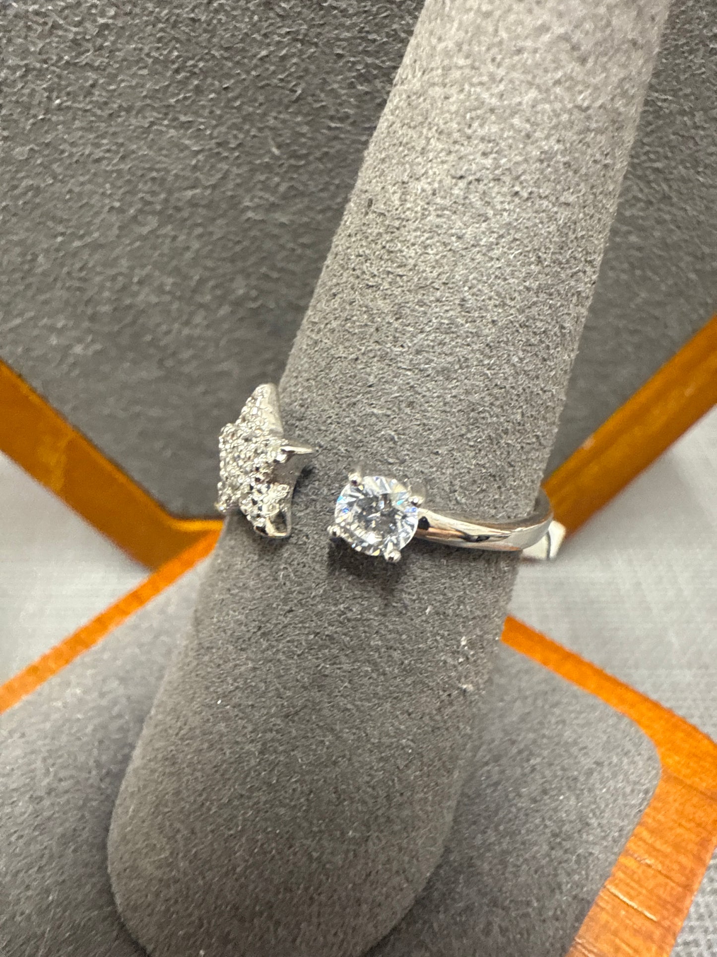 Silver cuff ring