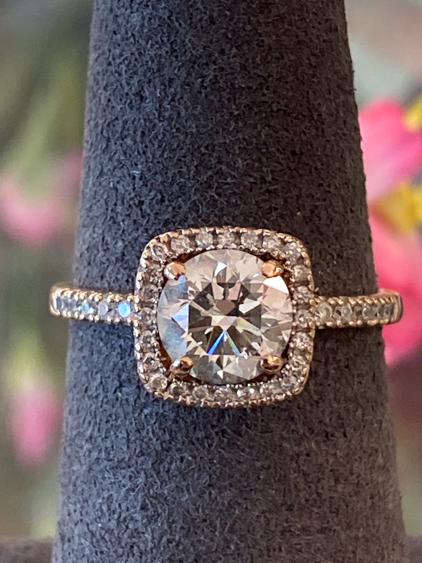 14k Rose Gold Diamond Engagement Ring
