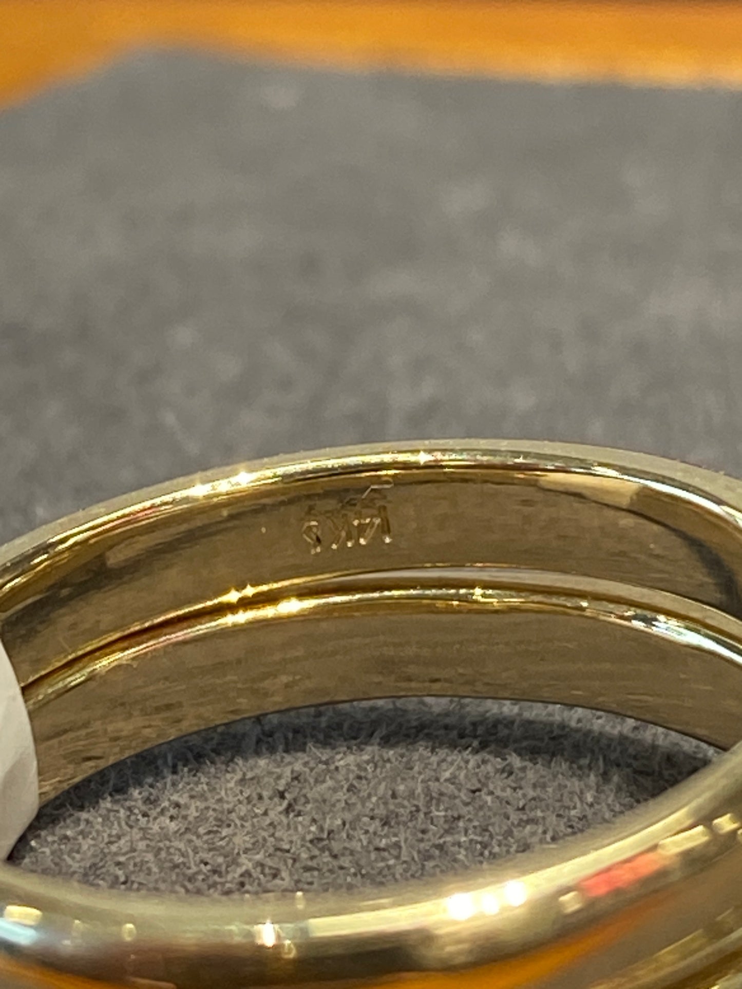 14k Yellow Gold Diamond Wedding Set
