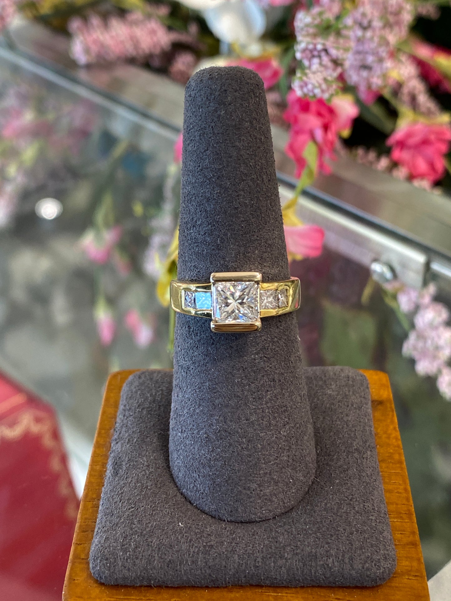 18k Two Tone Diamond Engagement Ring