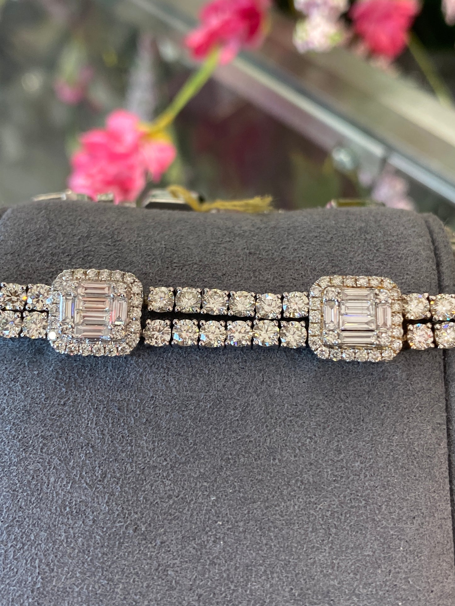 14k White Gold Diamond Bracelet