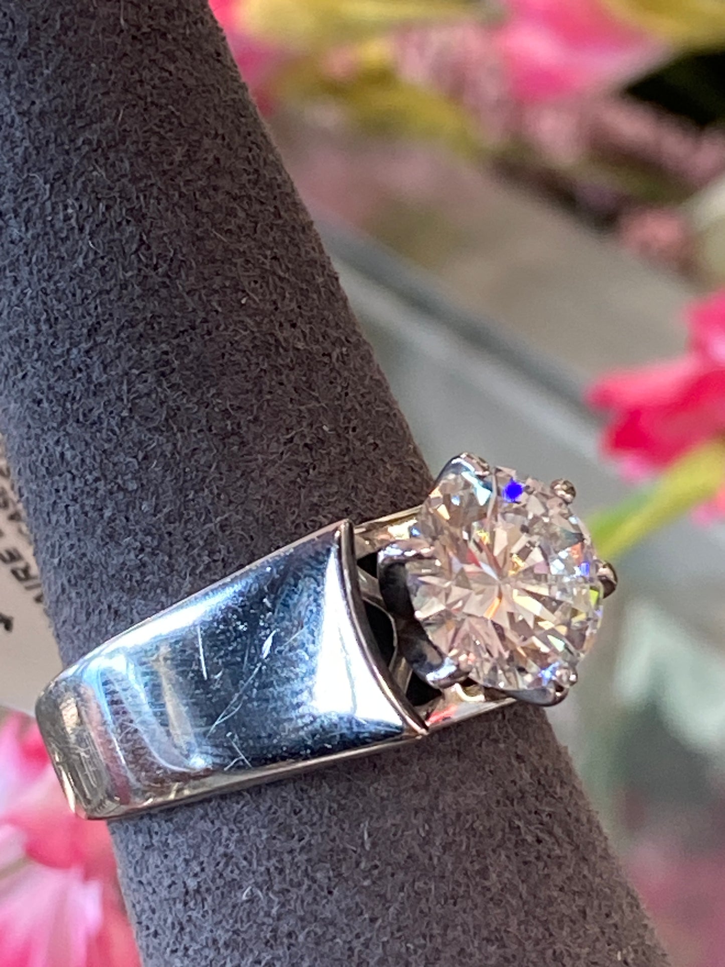 14k White Gold Diamond Engagement Ring