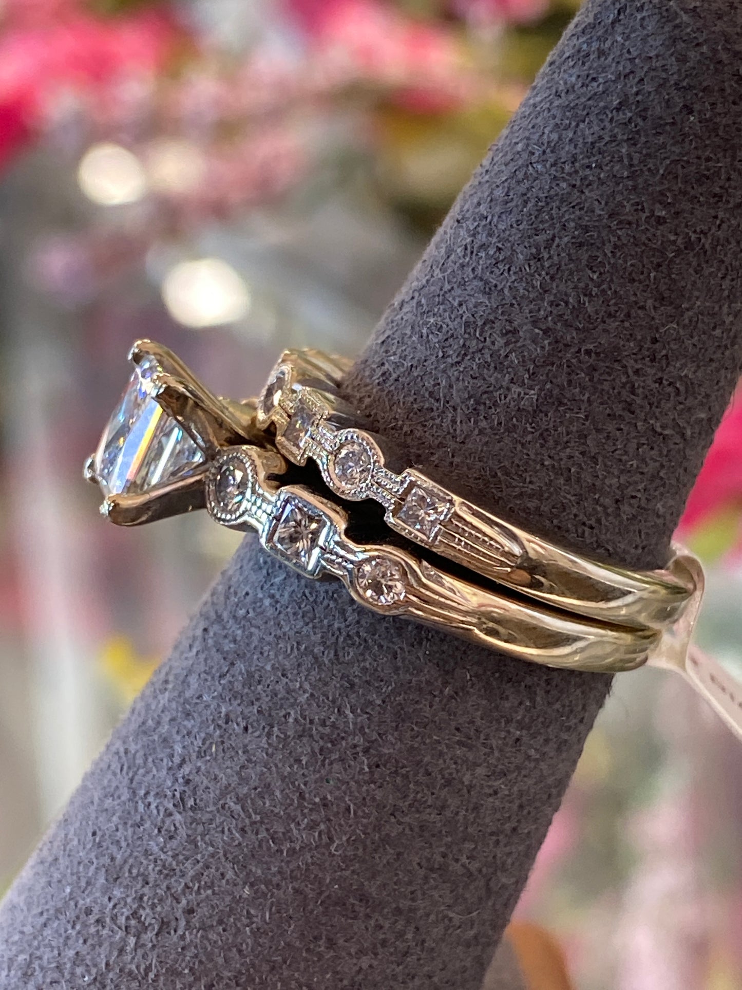 14k White Gold Diamond Wedding Set
