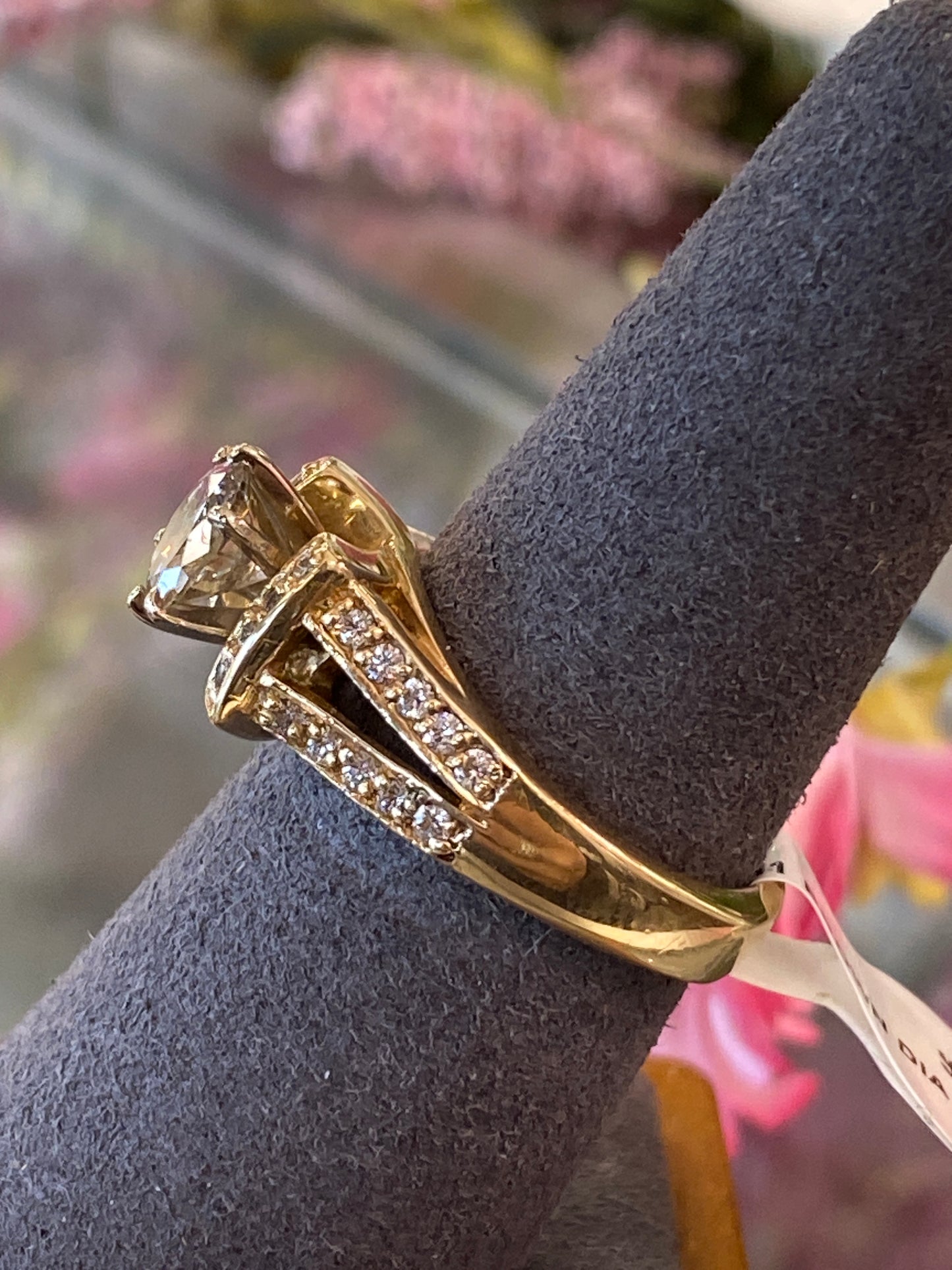 14k Yellow Gold Diamond Engagement Ring