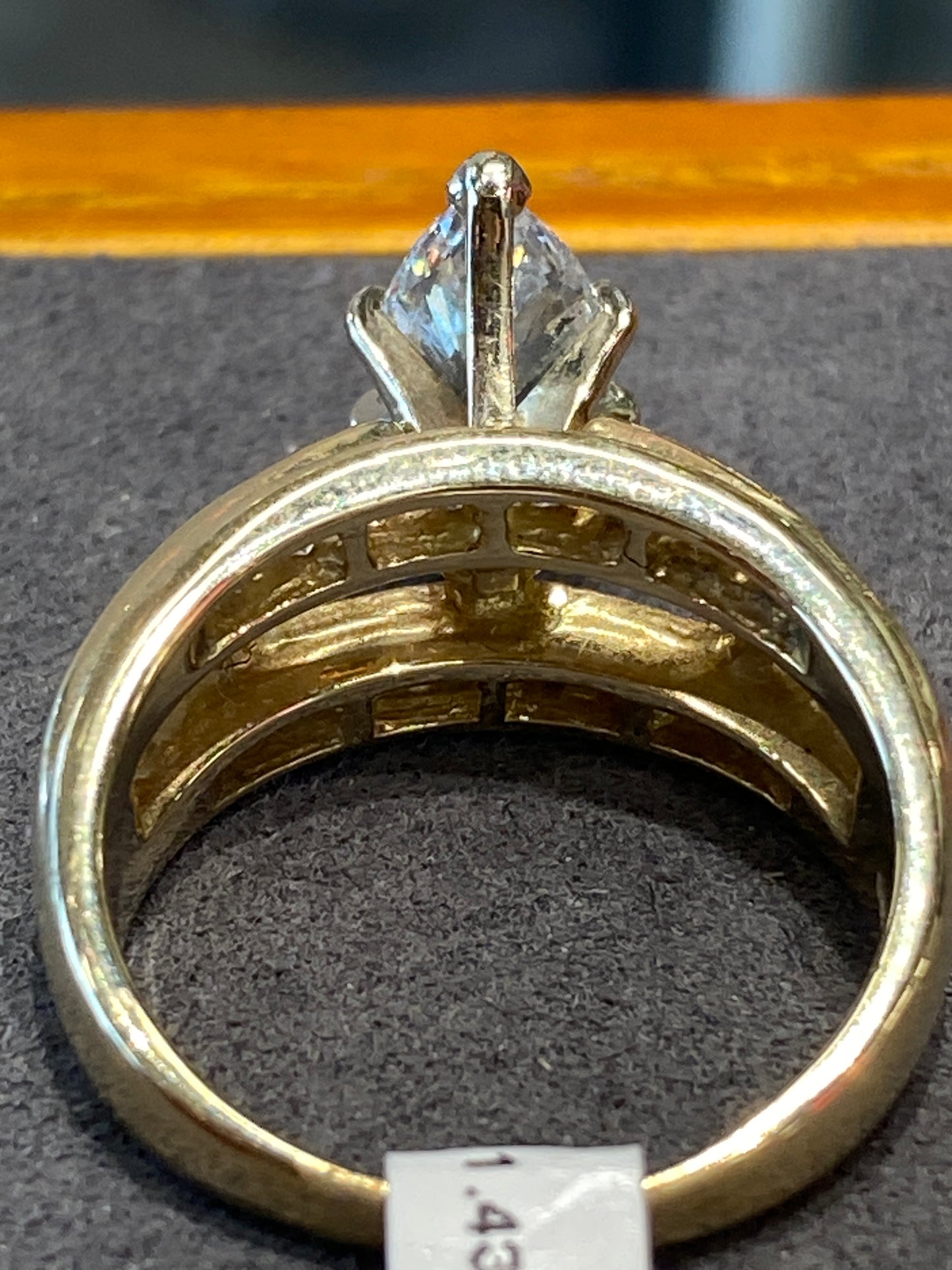 14k Yellow Gold Diamond Engagement Ring