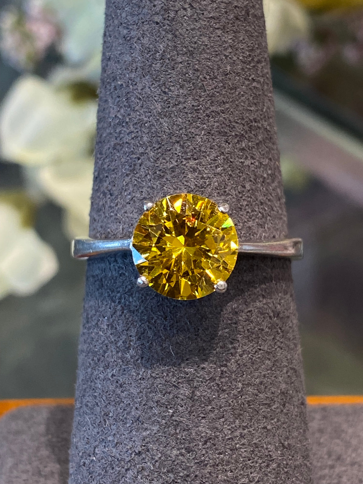 925 Silver Ring With Colored Stone