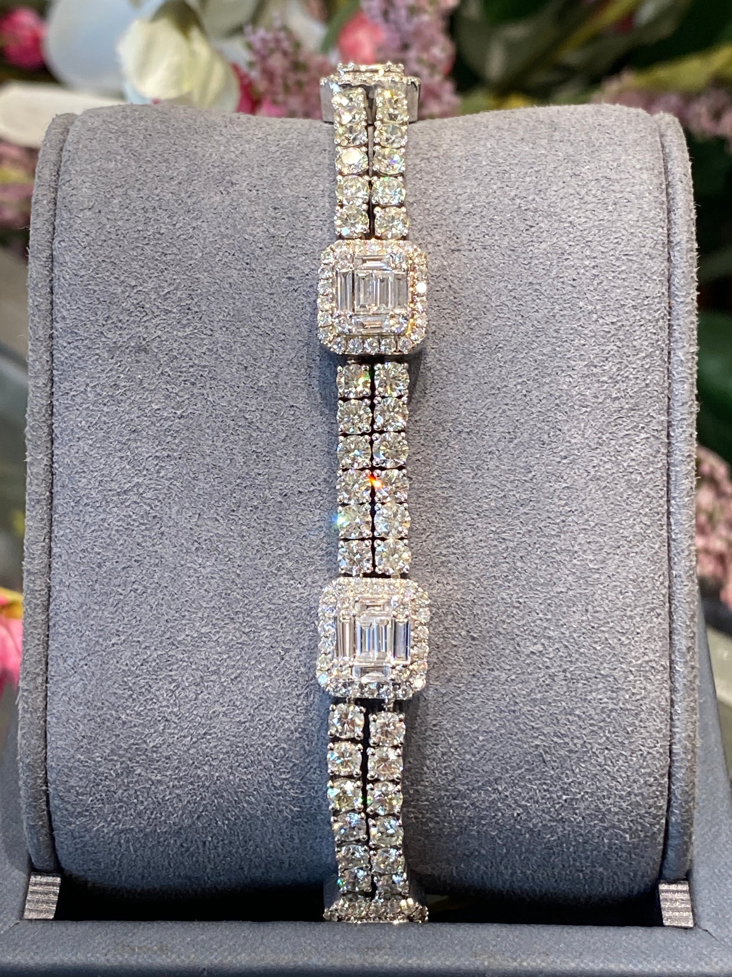 14k White Gold Diamond Bracelet