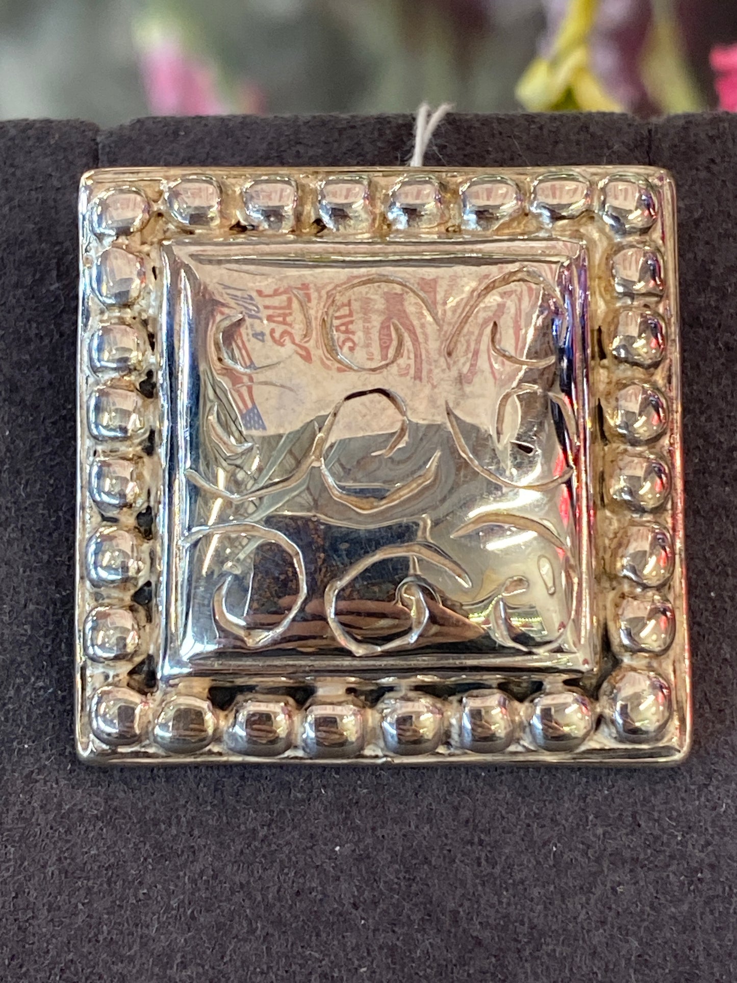 Silver Charm With Design