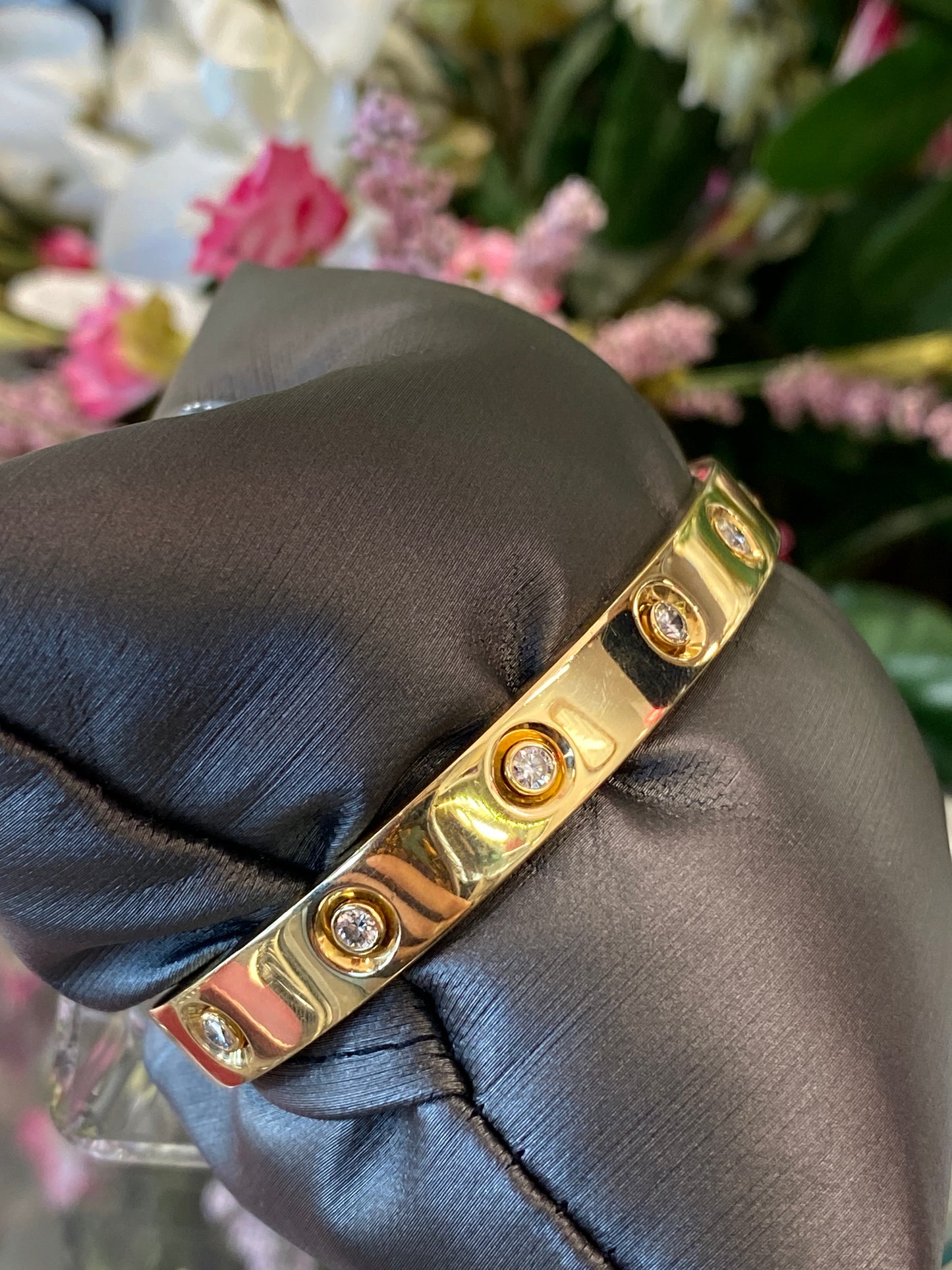 18k Yellow Diamond Cuff Bracelet