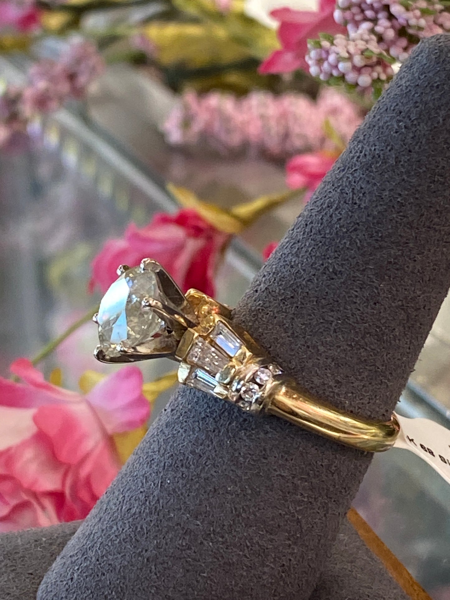 14k Yellow Gold Diamond Engagement Ring