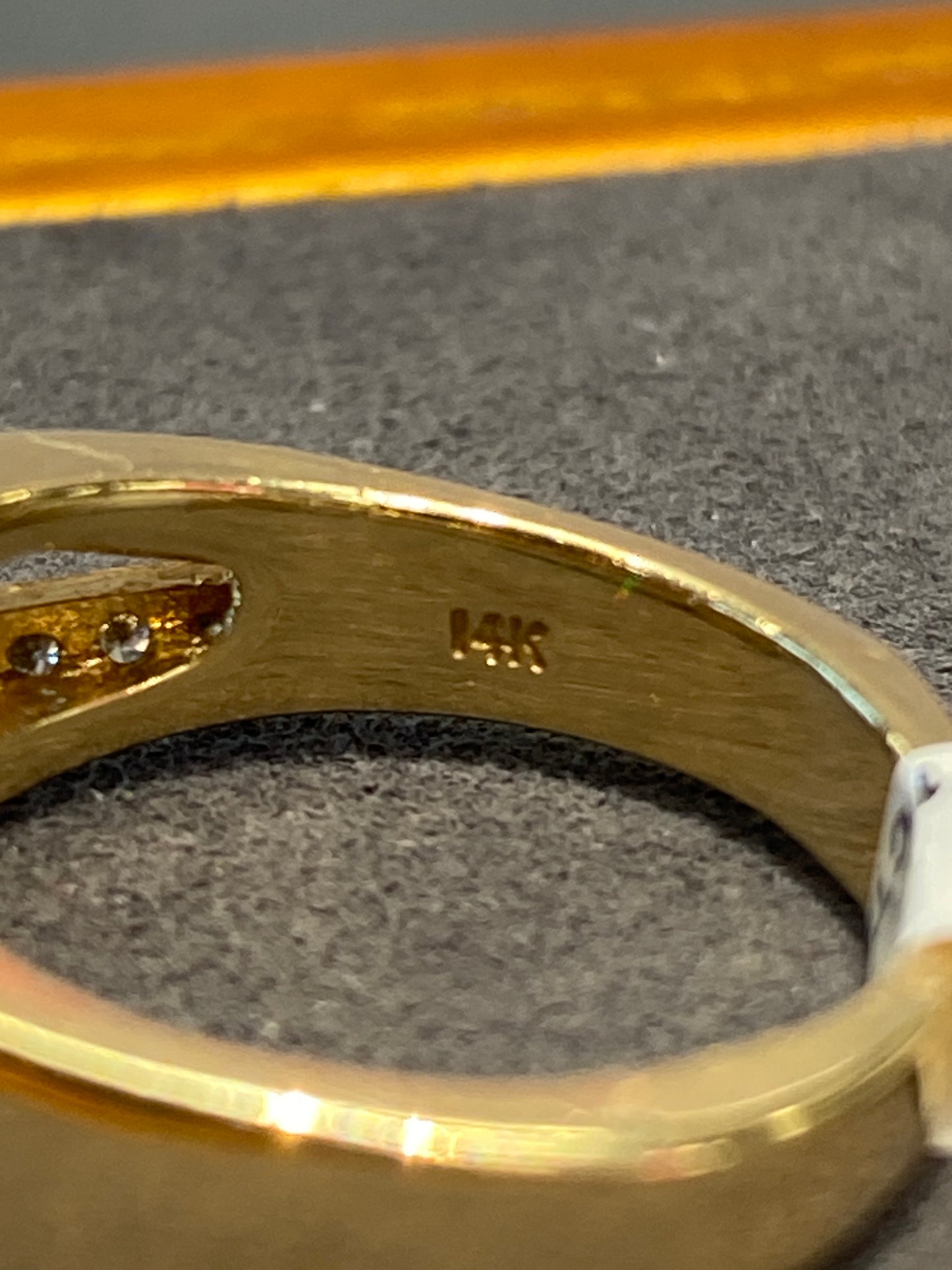 14k Yellow Gold Diamond Engagement Ring