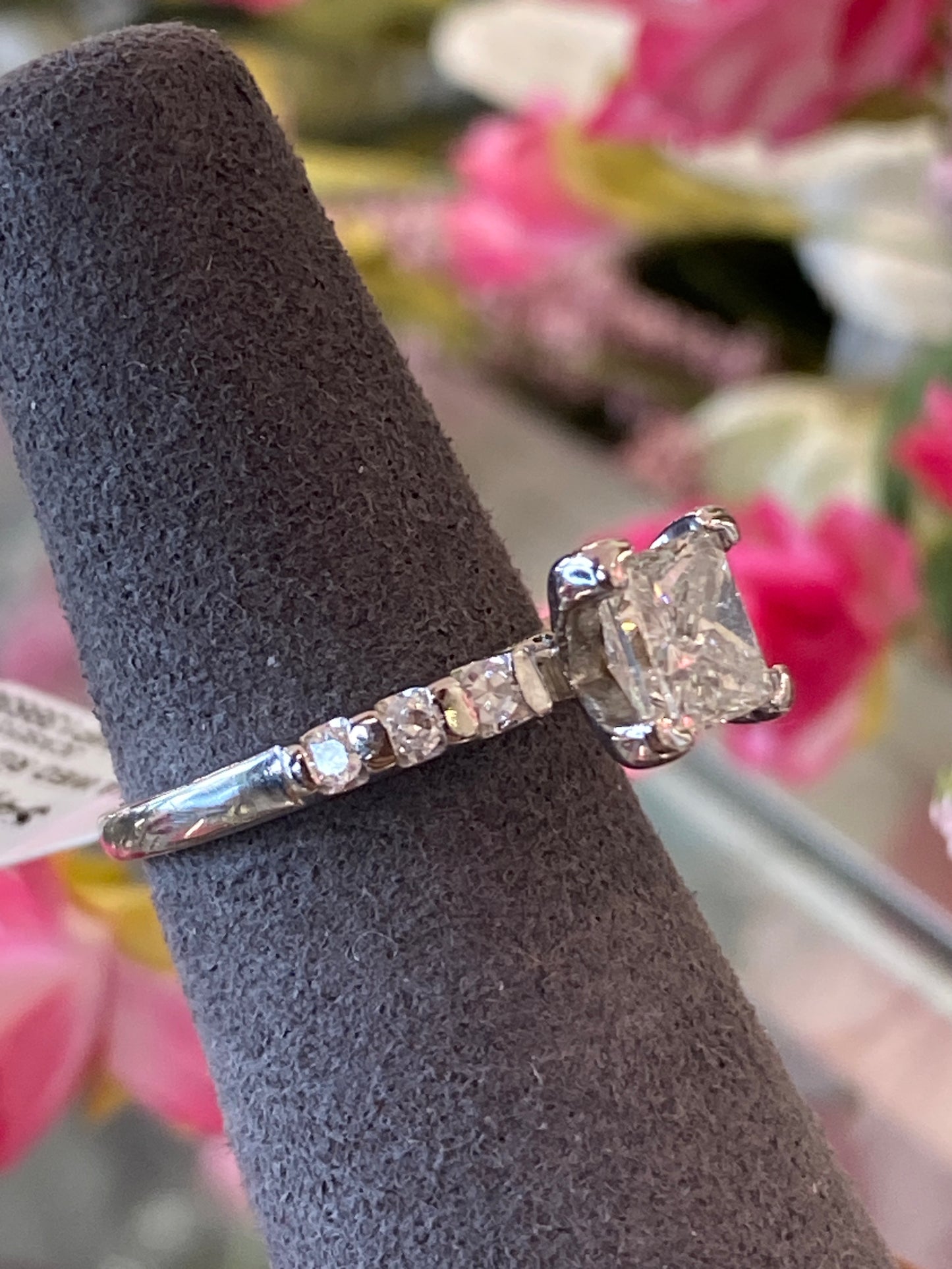 Platinum Princess Cut Engagement Ring
