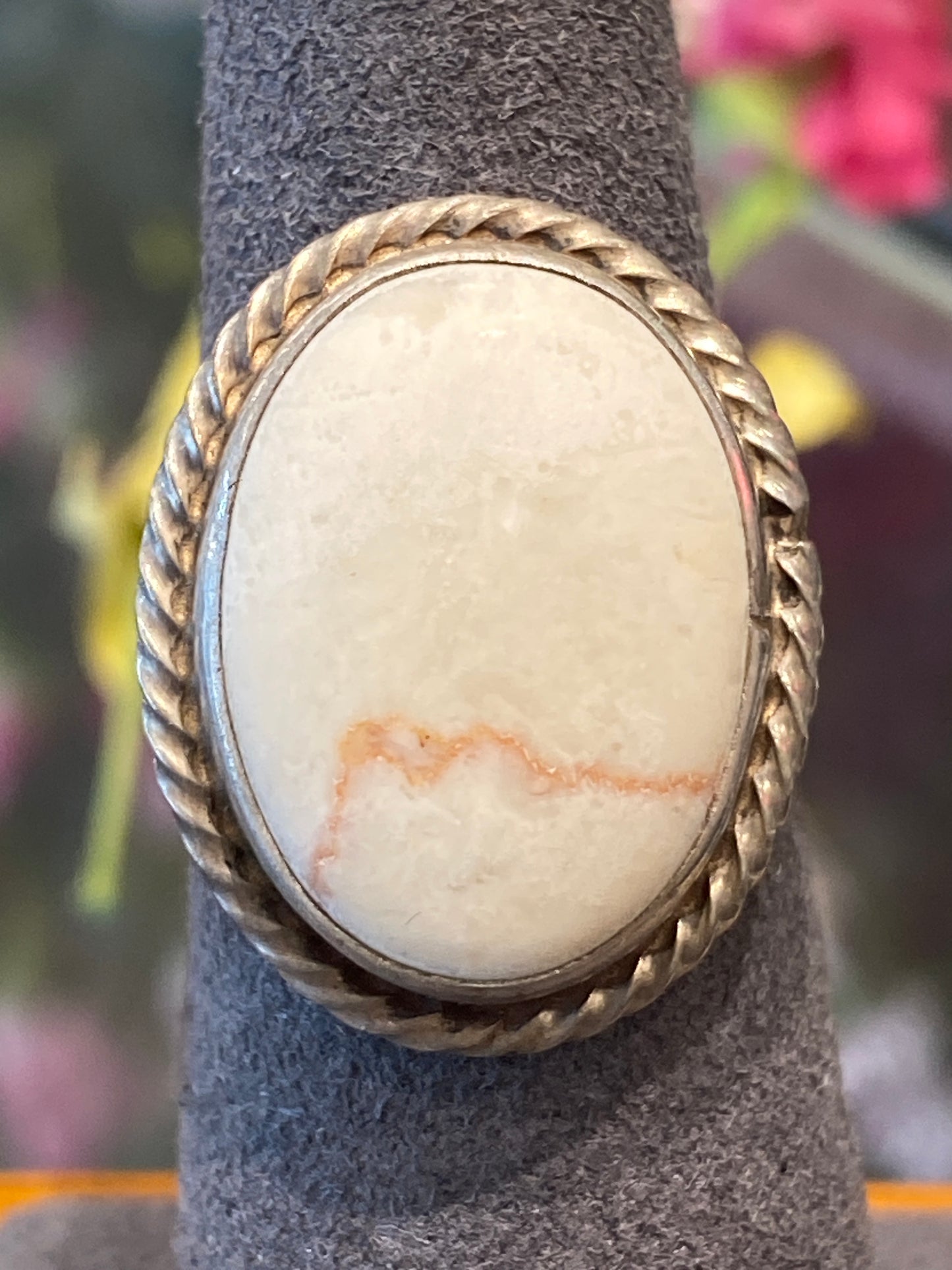 Silver Ring With Colored Stone
