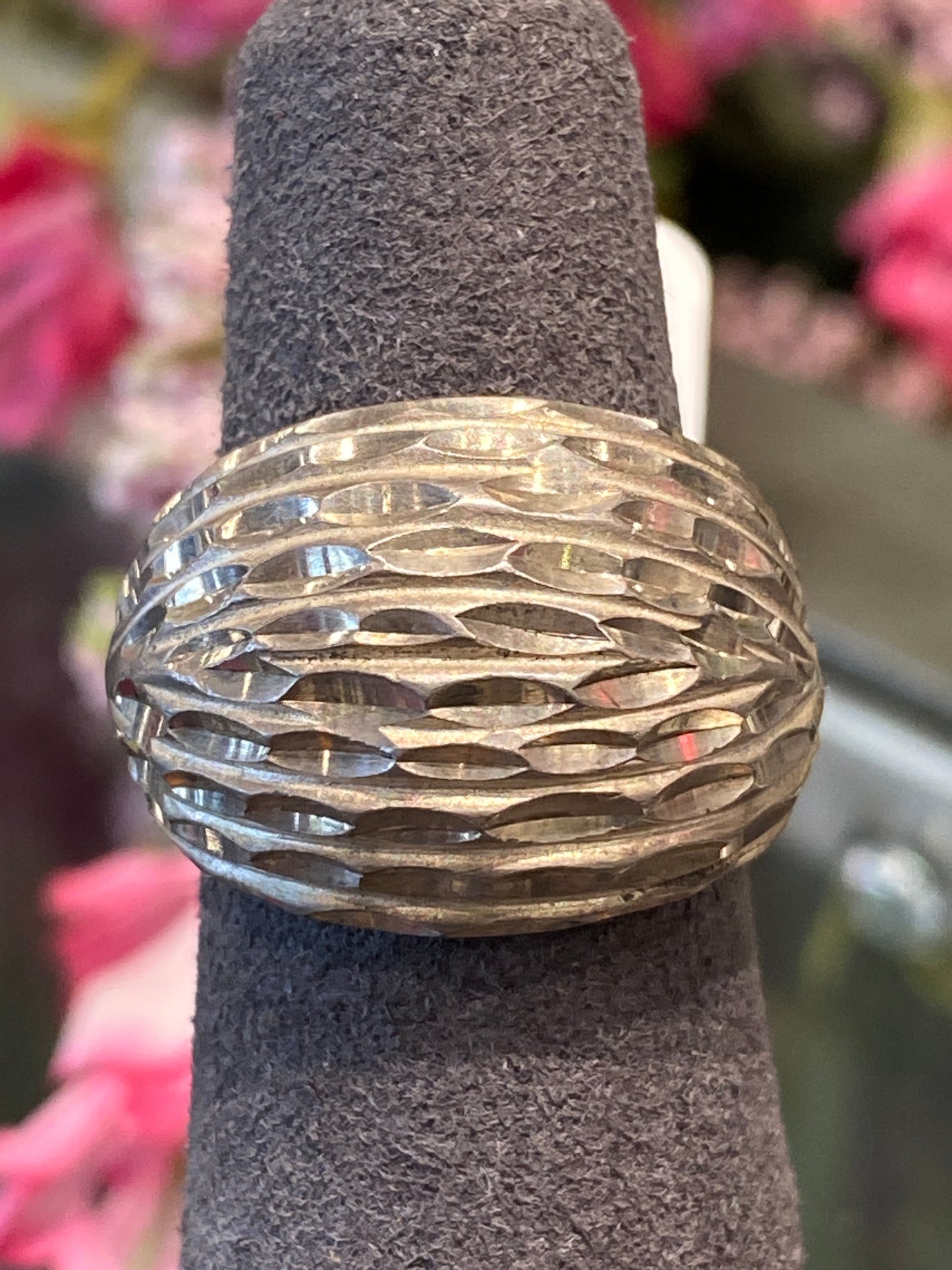 Silver Dome Design Ring