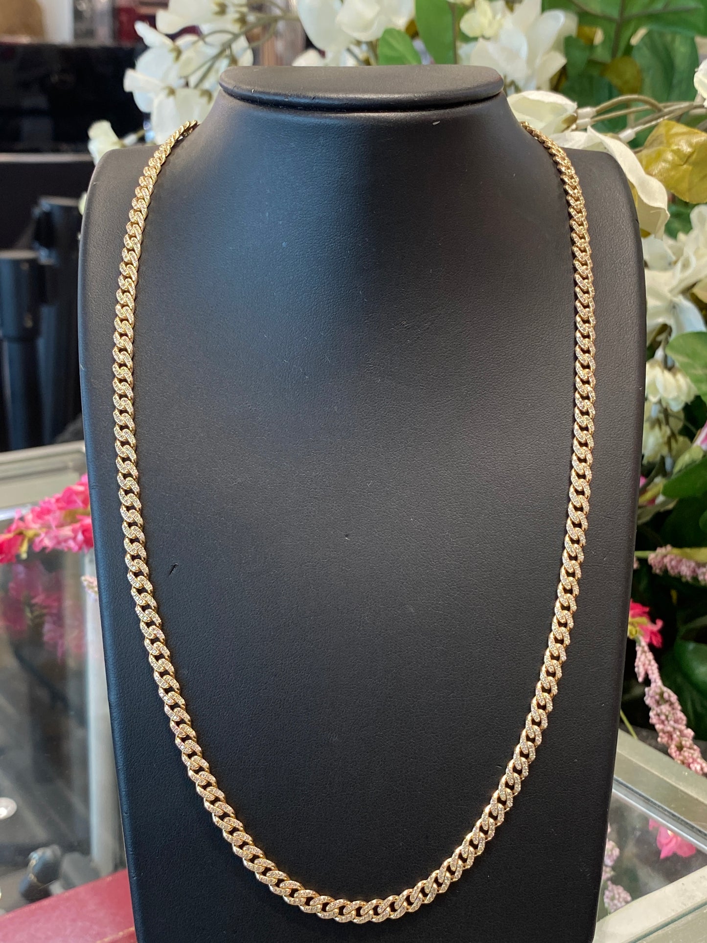14k Yellow Gold Cuban Chain