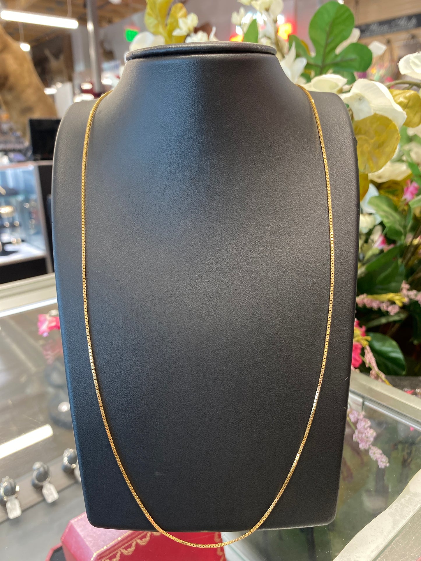 14k Yellow Gold Box Link Chain