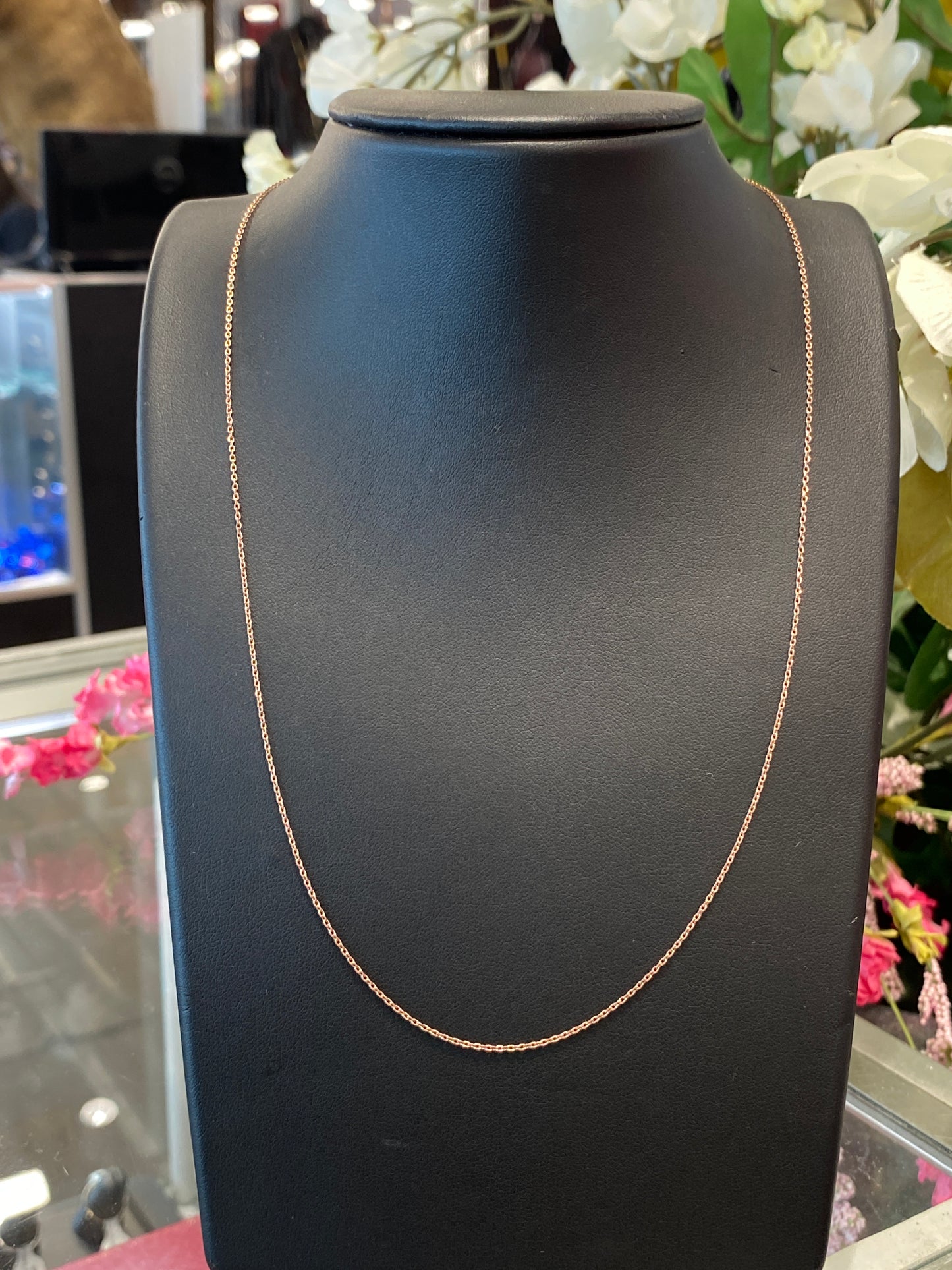Silver Link Chain W/Rose Gold Plating