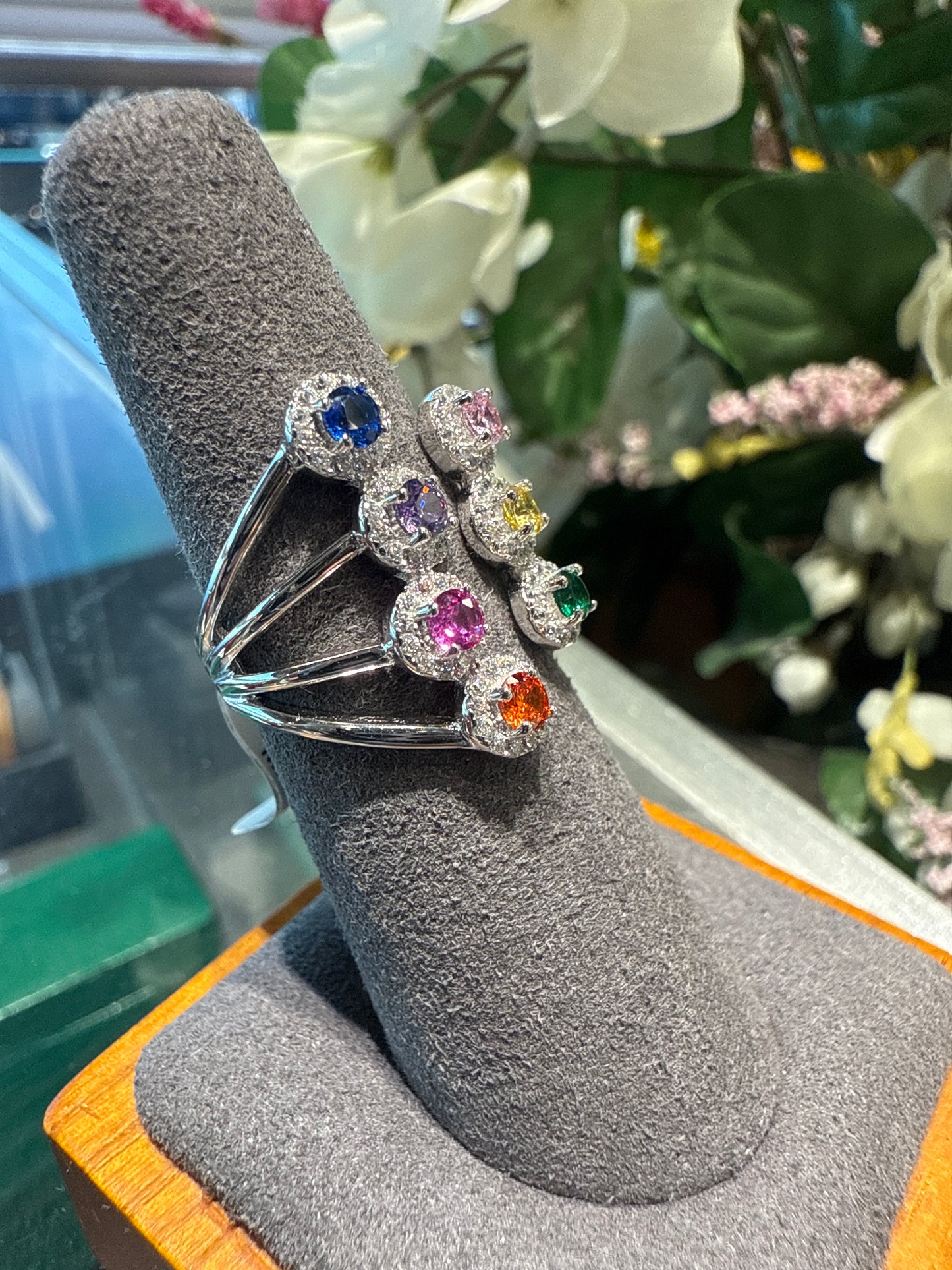 Silver cuff ring