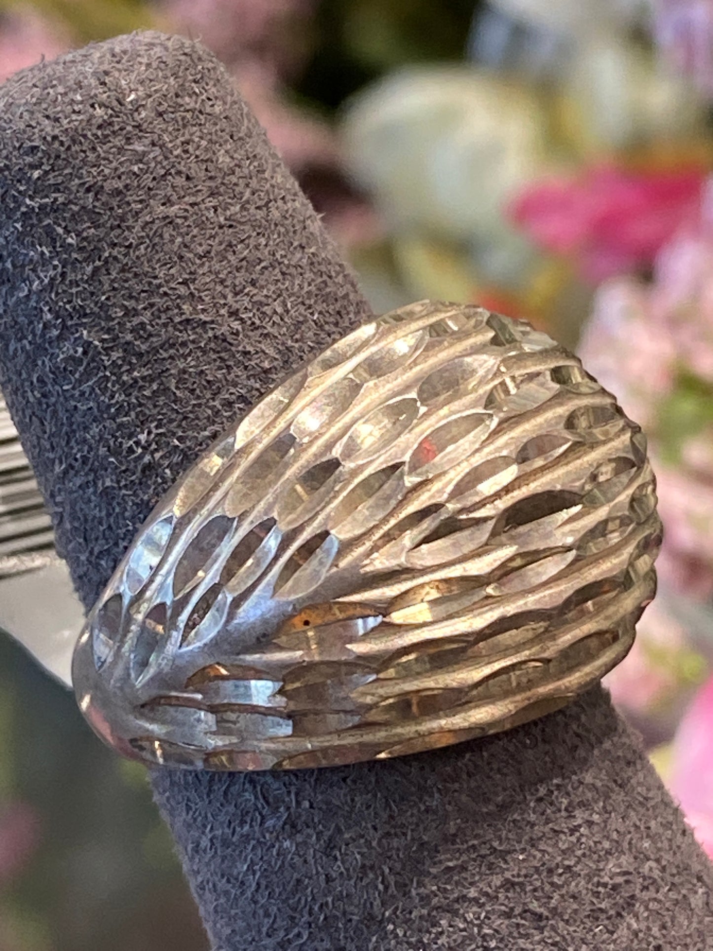 Silver Dome Design Ring