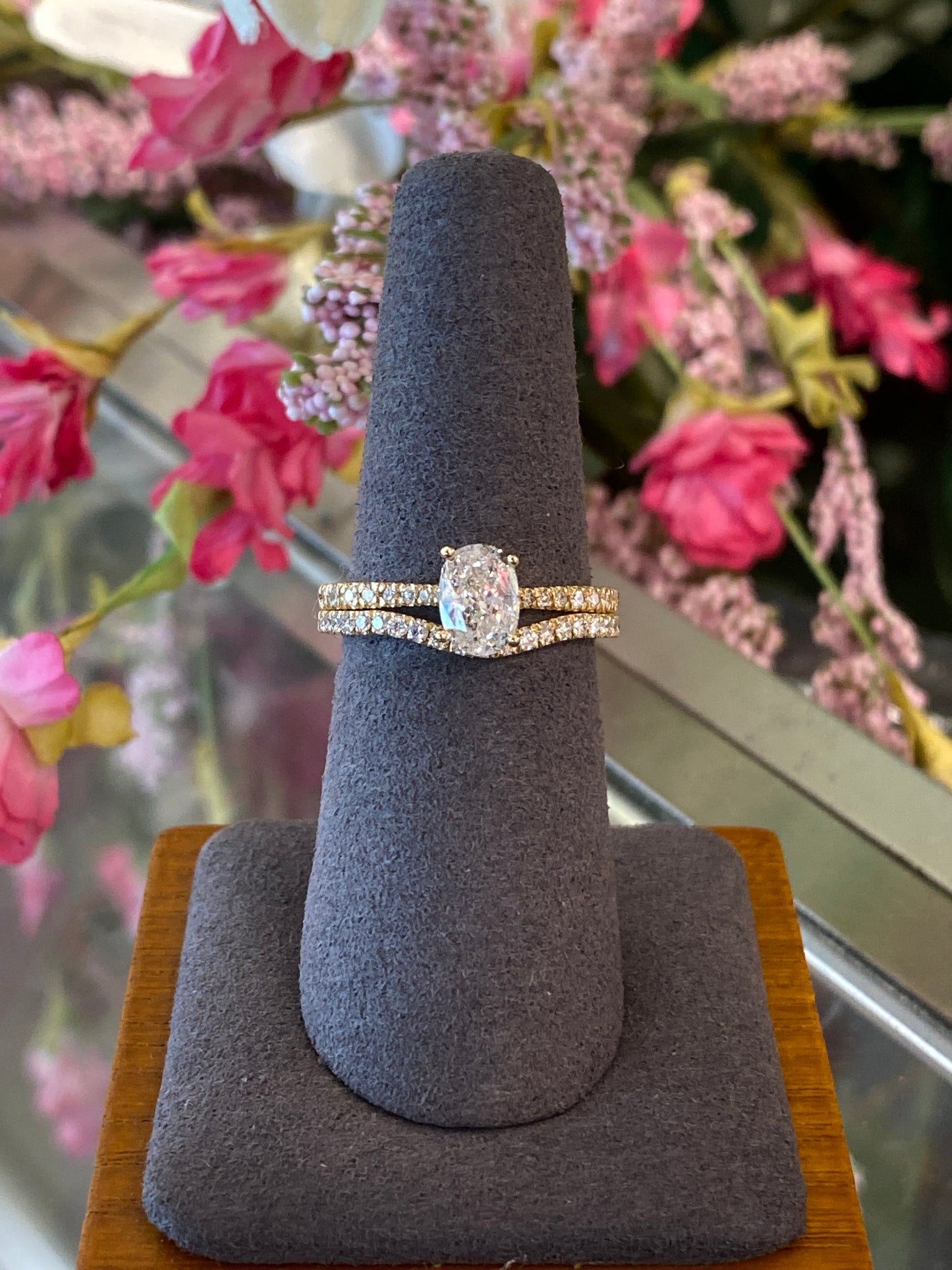 14k Yellow Gold Diamond Wedding Set