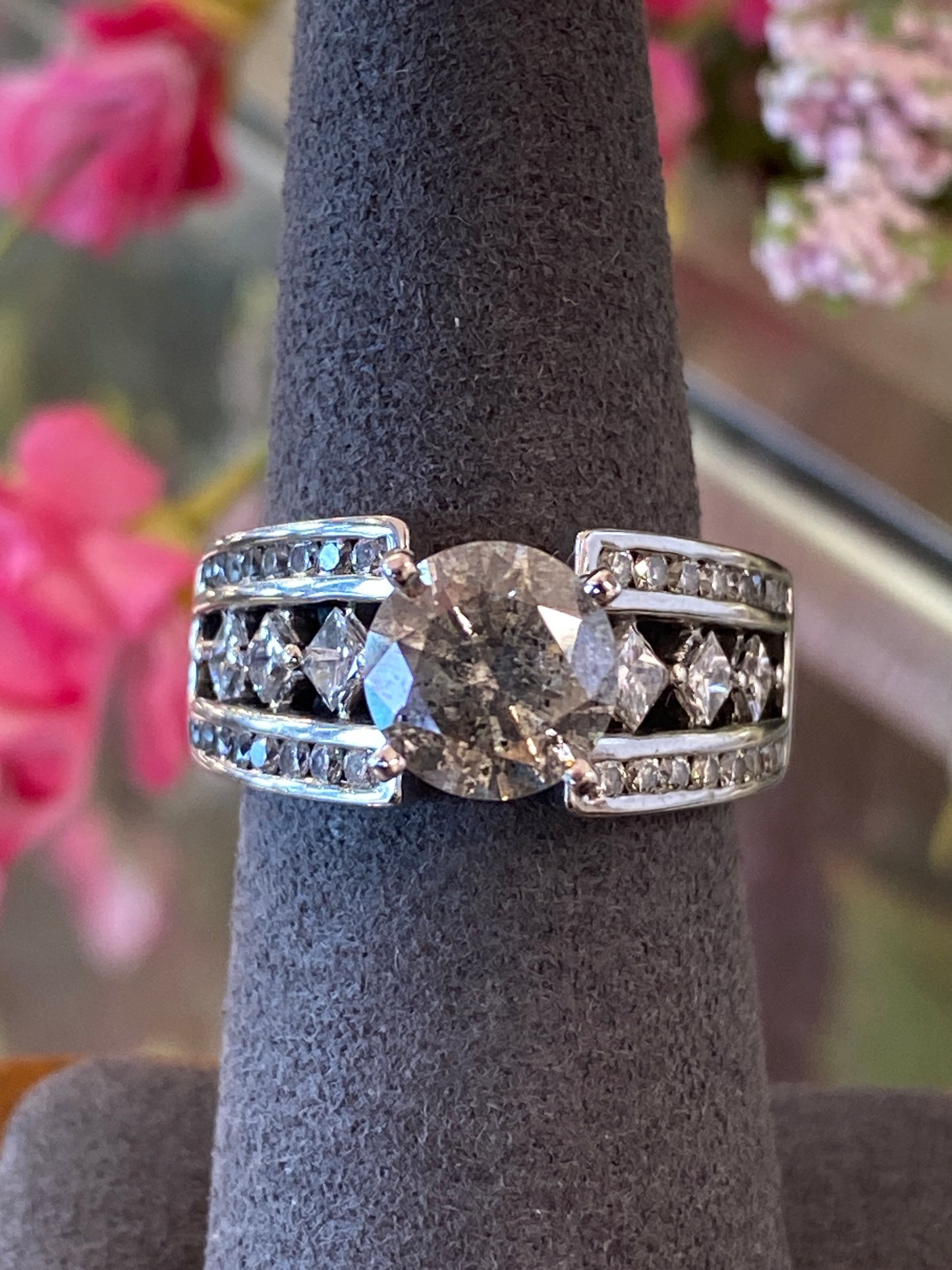 14k White Gold Engagement Ring