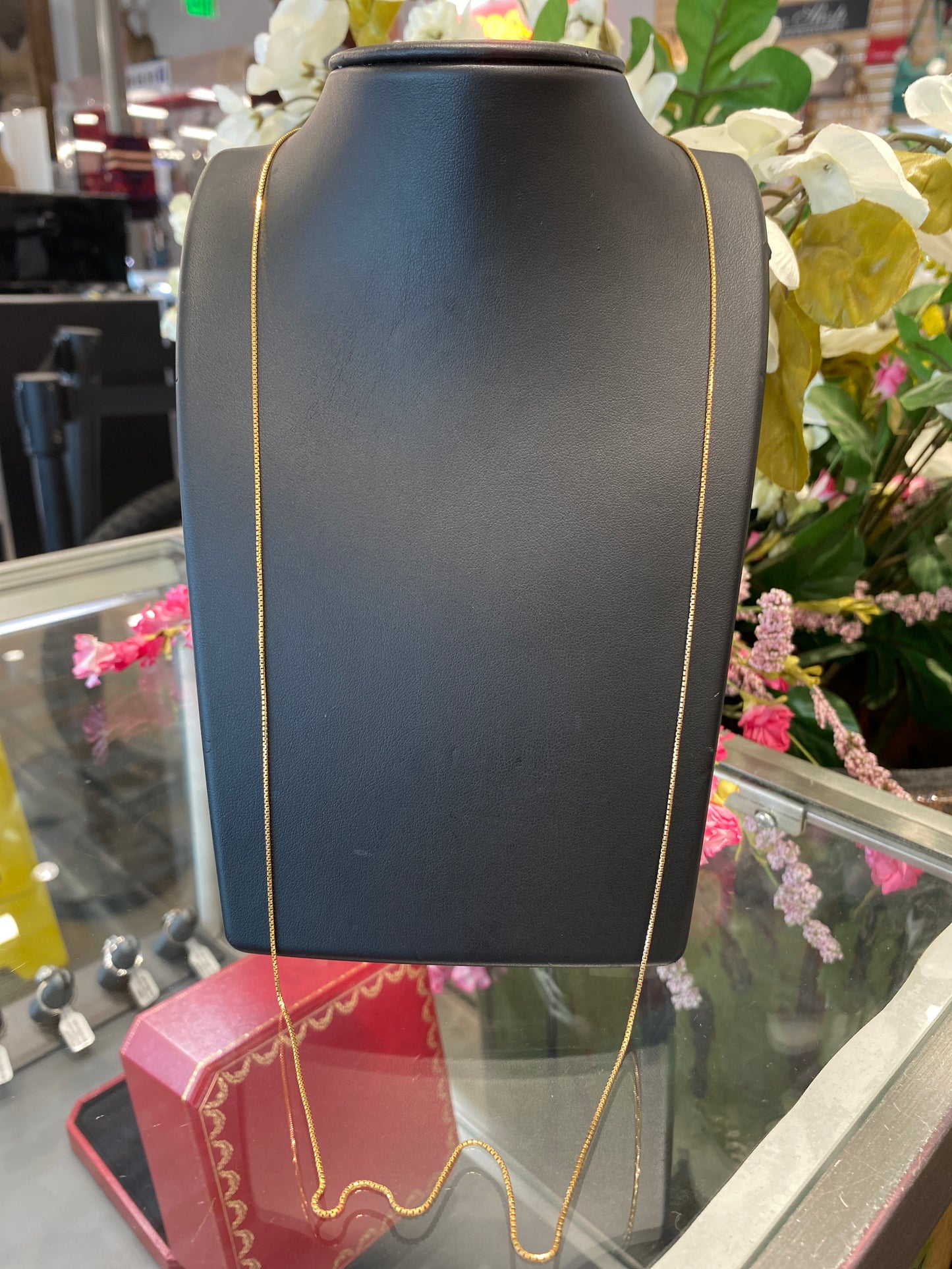 14k Yellow Gold Box Link Chain