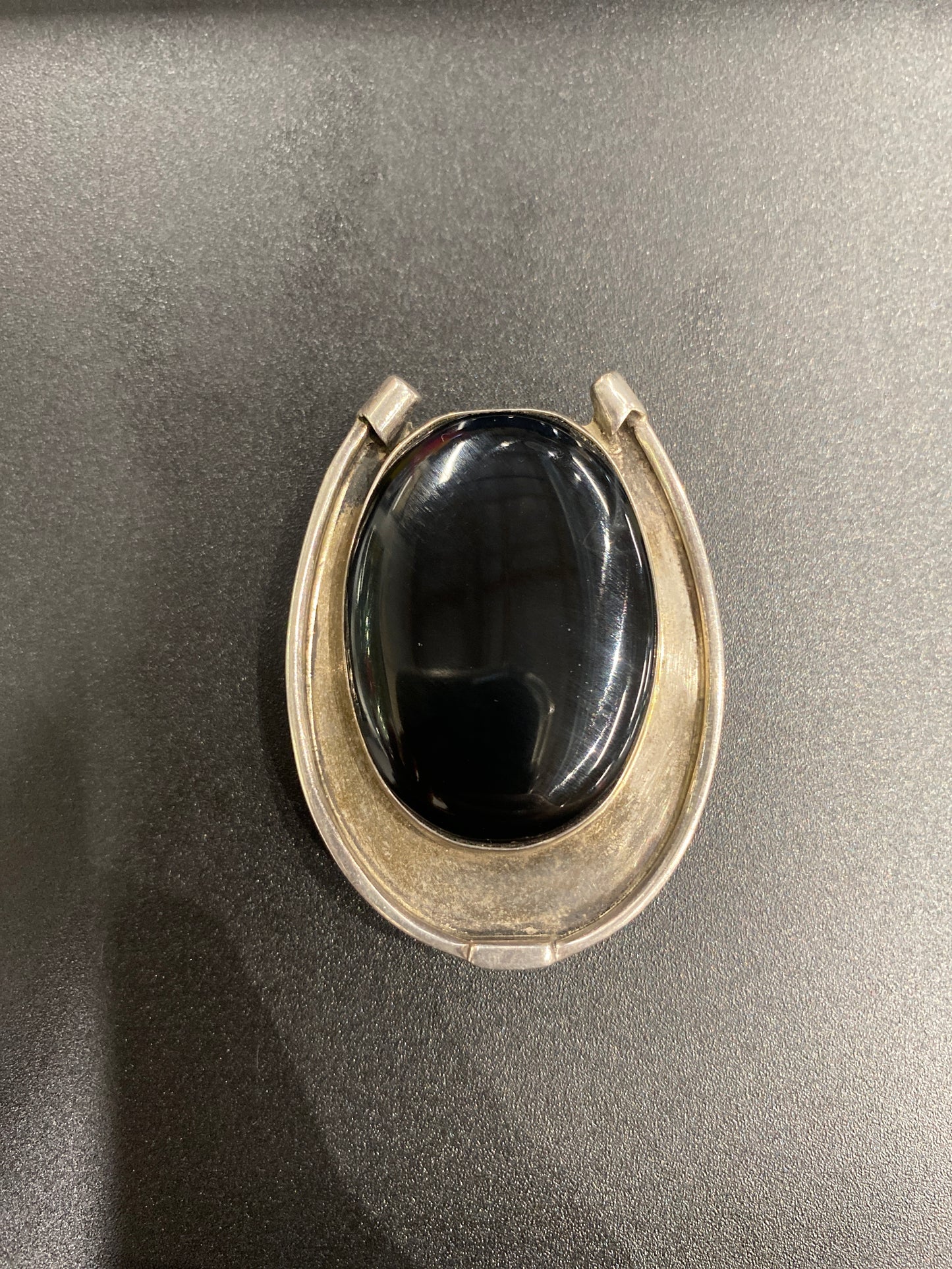 Silver Bolo Slide With Colored Stone