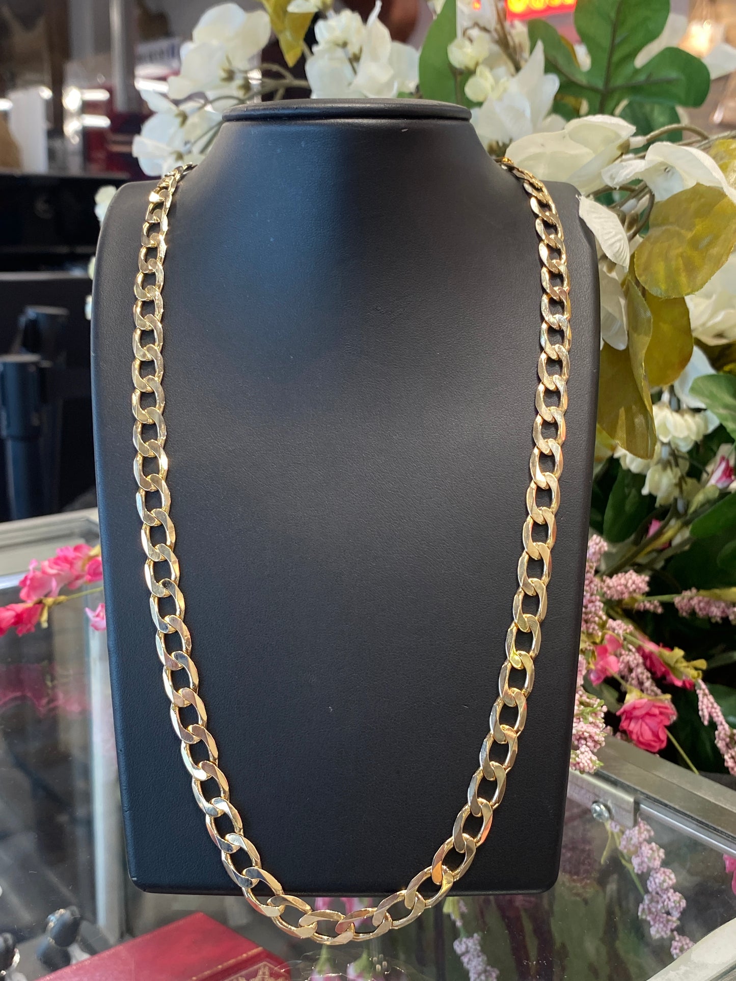 14k Yellow Gold Curb Link Chain