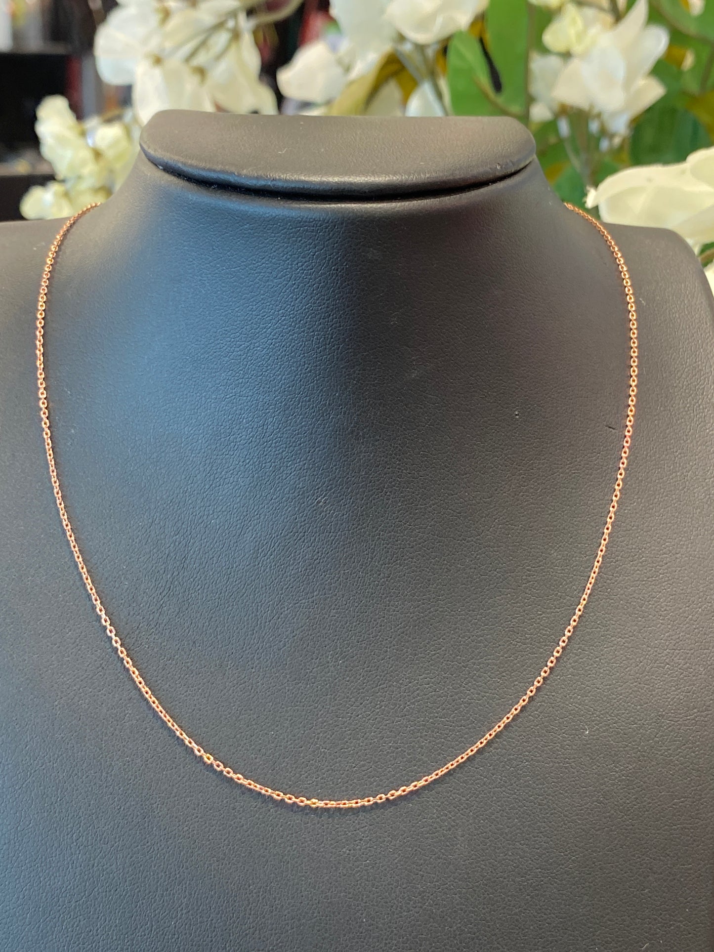 Silver Link Chain W/ Rose Gold Plating