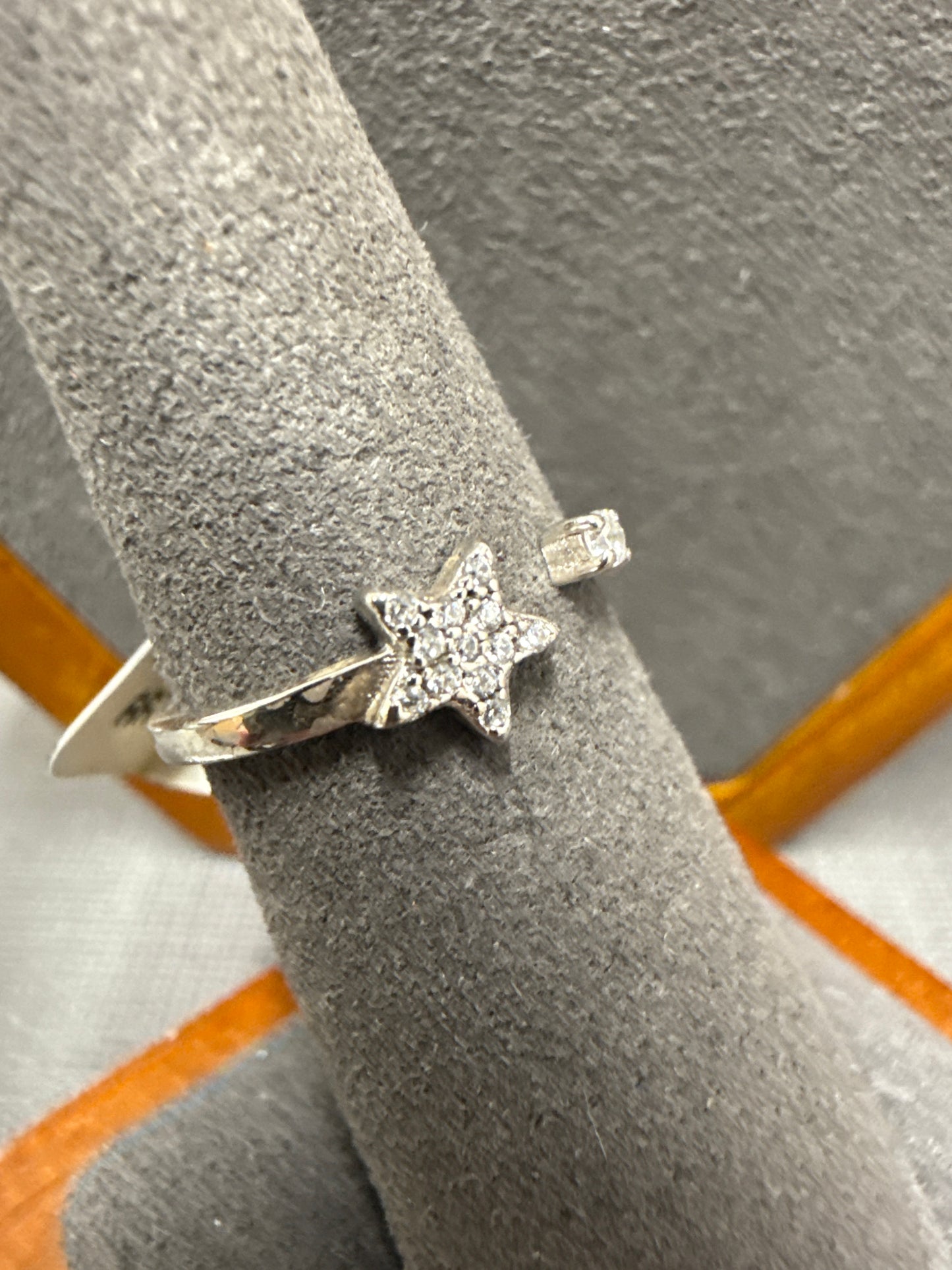Silver cuff ring