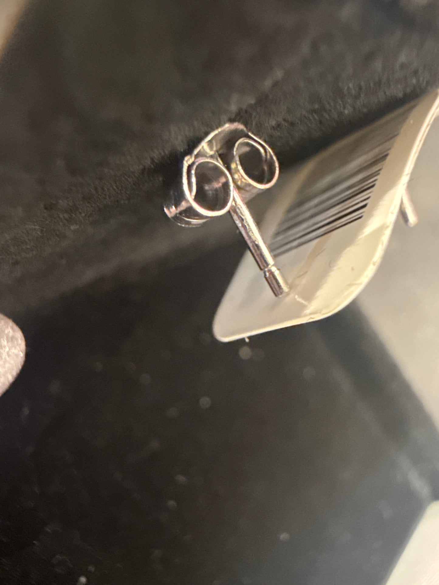 Silver cross earrings