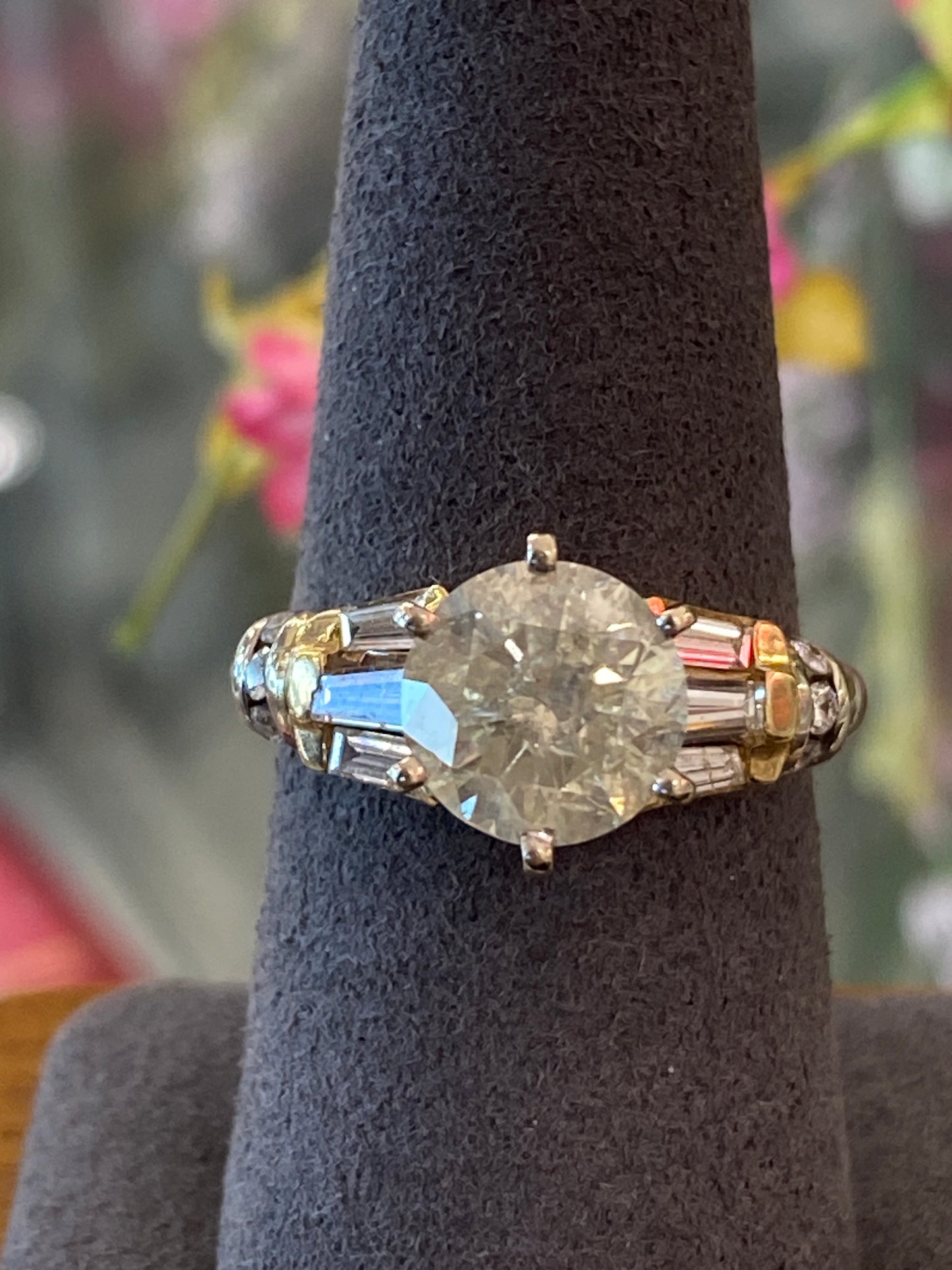 14k Yellow Gold Diamond Engagement Ring