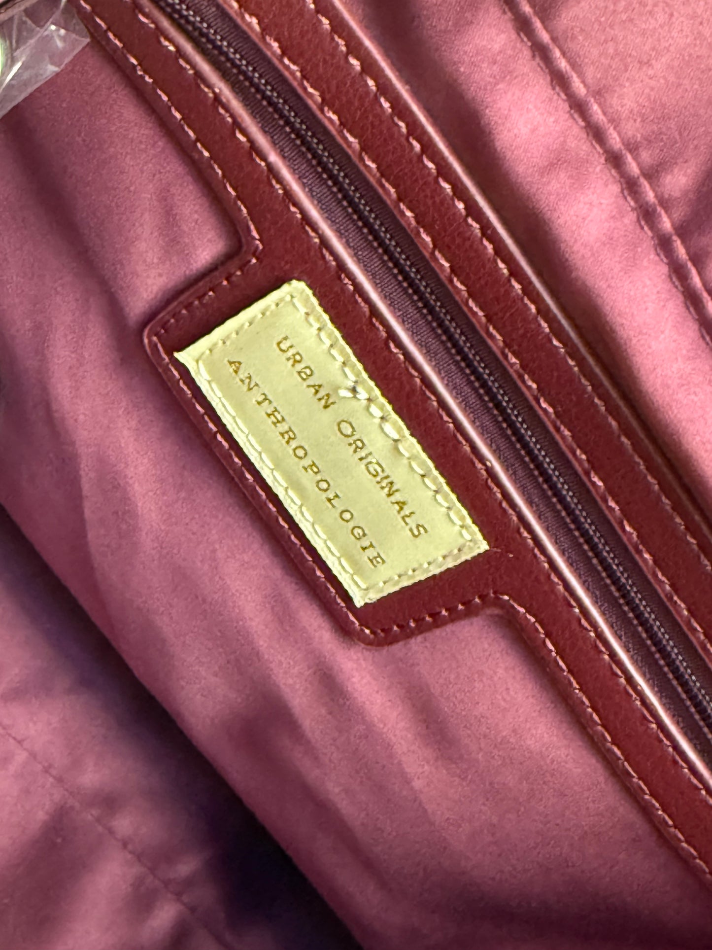 Burgundy handbag