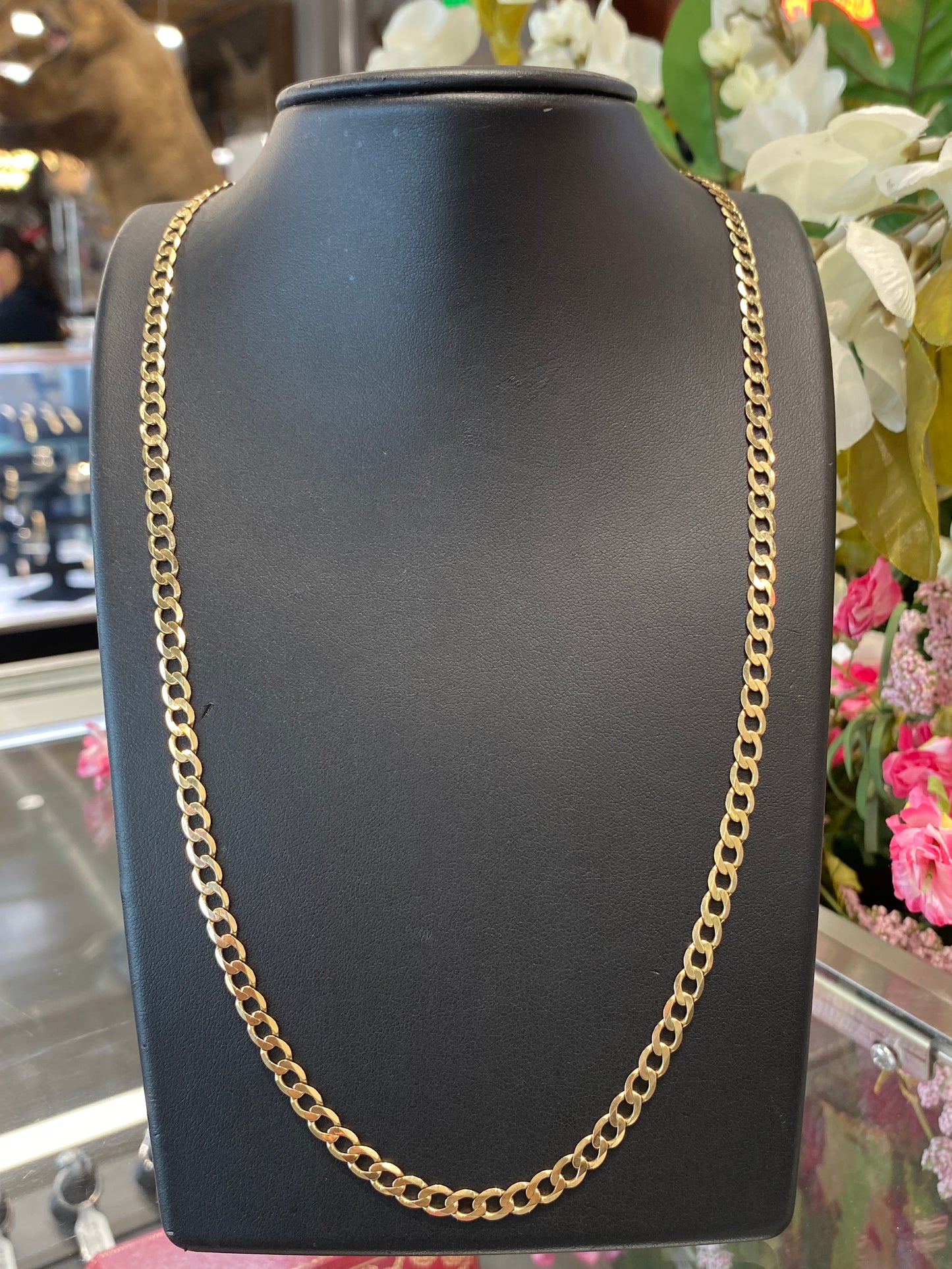 10k Yellow Gold Curb Link Chain