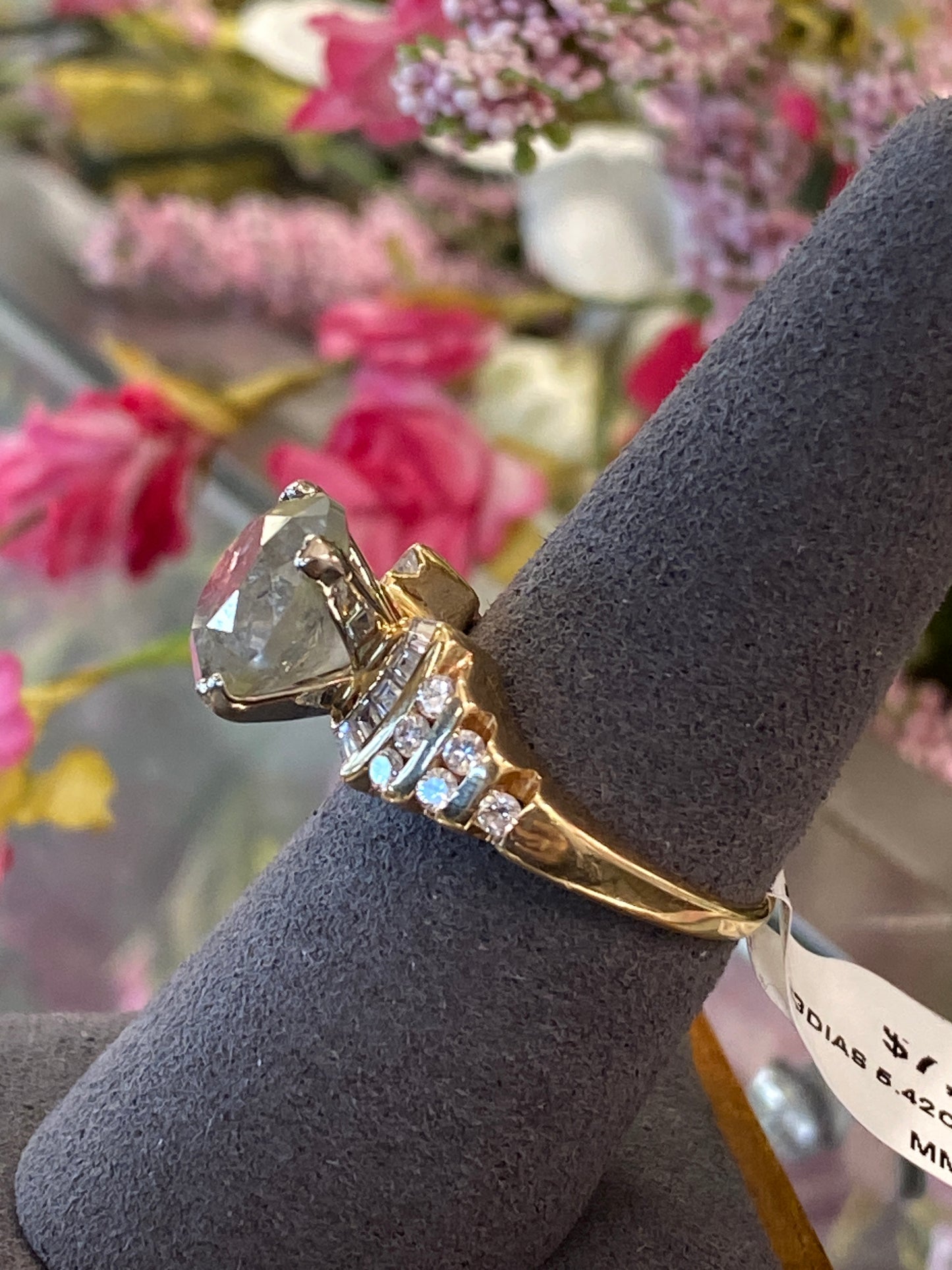 14k Yellow Gold Diamond Engagement Ring