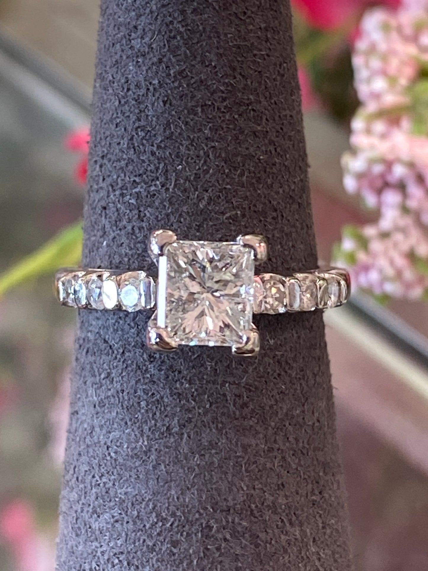 Platinum Princess Cut Engagement Ring