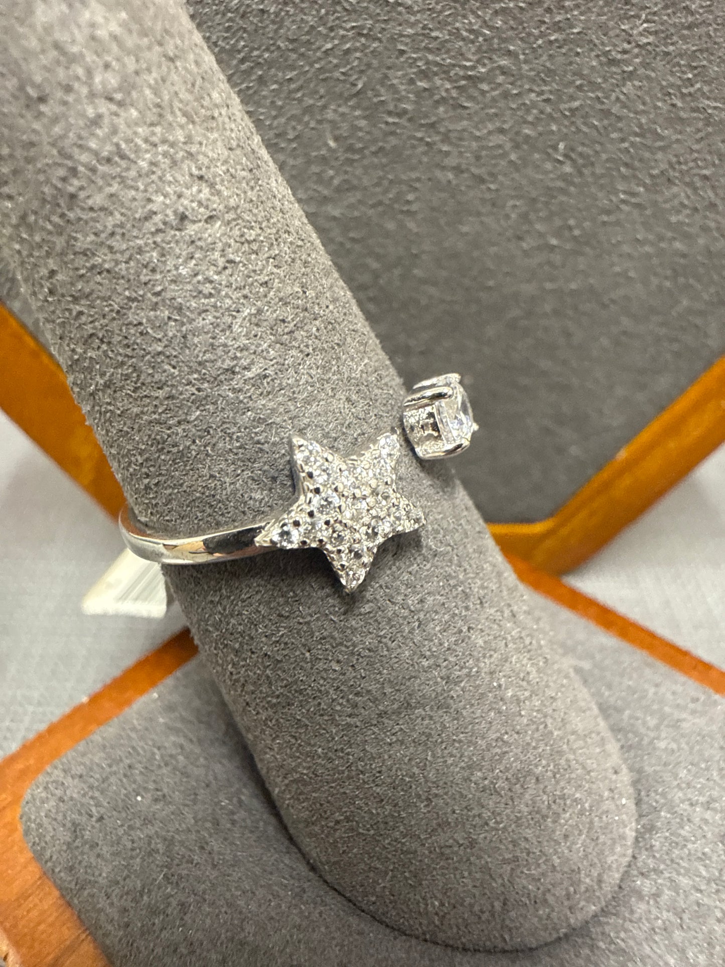 Silver cuff ring