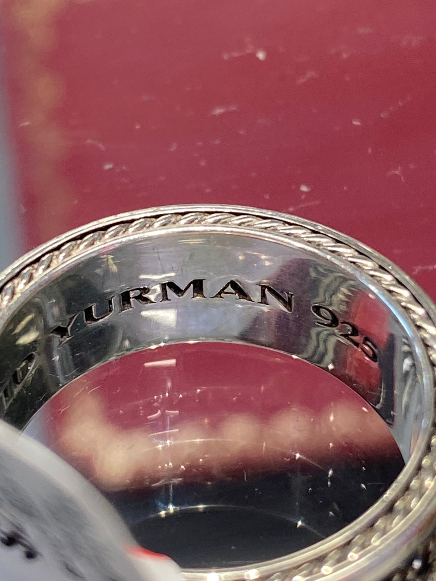 Silver David Yurman Band With Diamonds