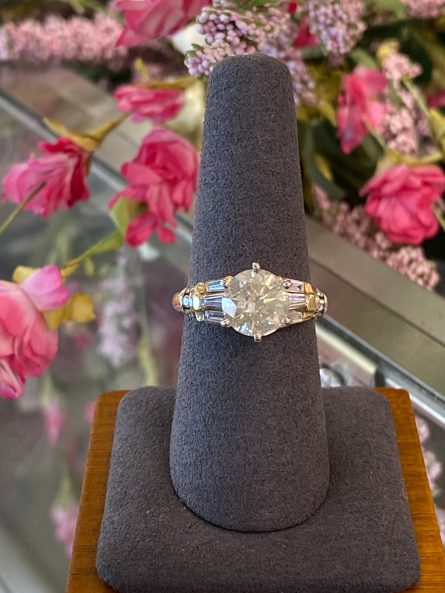 14k Yellow Gold Diamond Engagement Ring