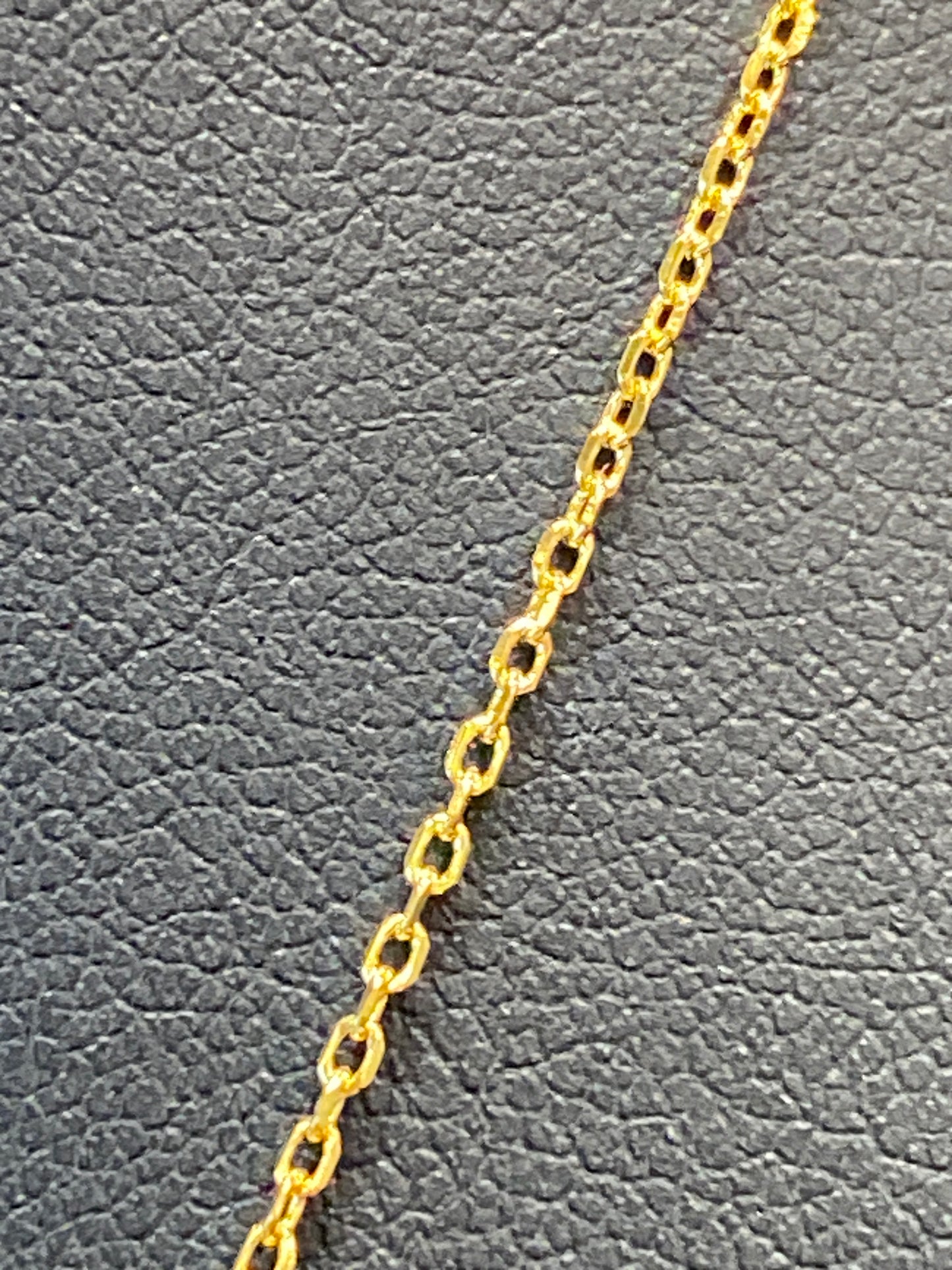 Silver Gold Plaited Chain With Diamond Shaped Pendant