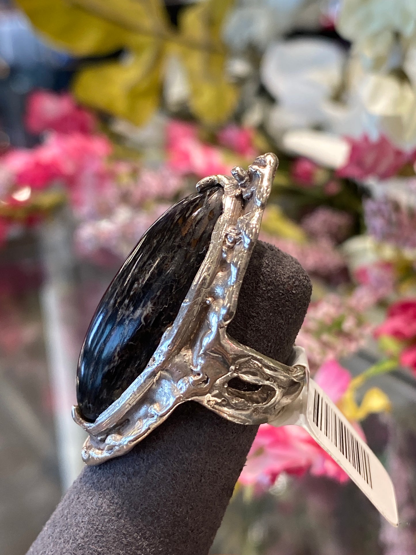 Silver Ring With Colored Stone