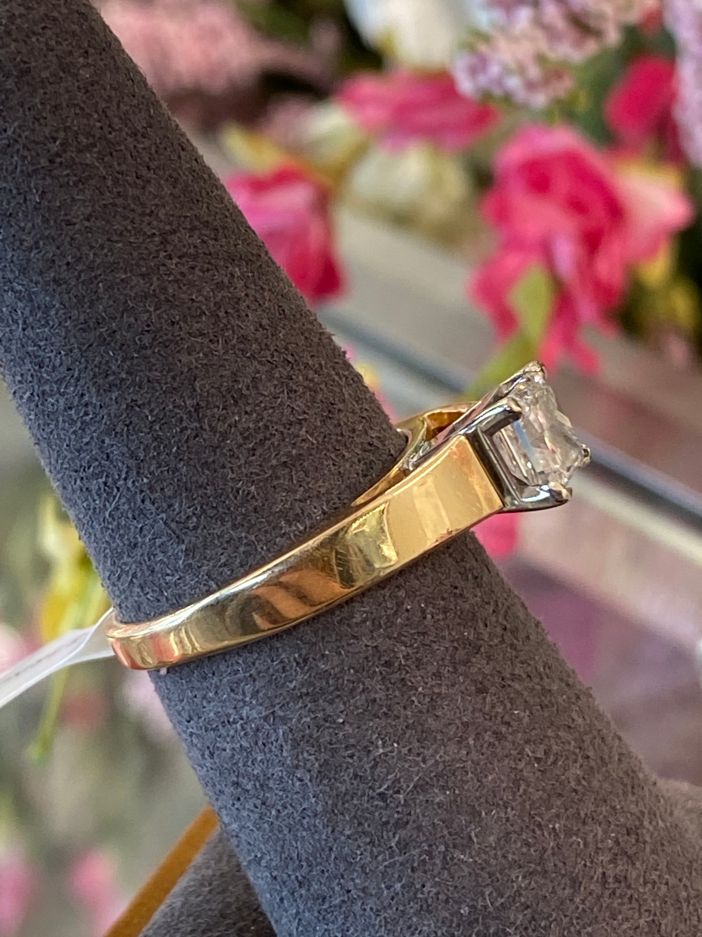 14k Two Tone Gold Diamond Engagement Ring
